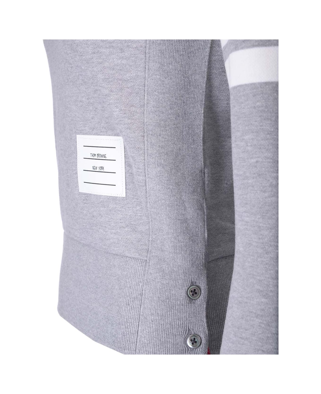 Thom Browne 
4 Bar Stripe
 Crewneck Sweatshirt - LT GREY