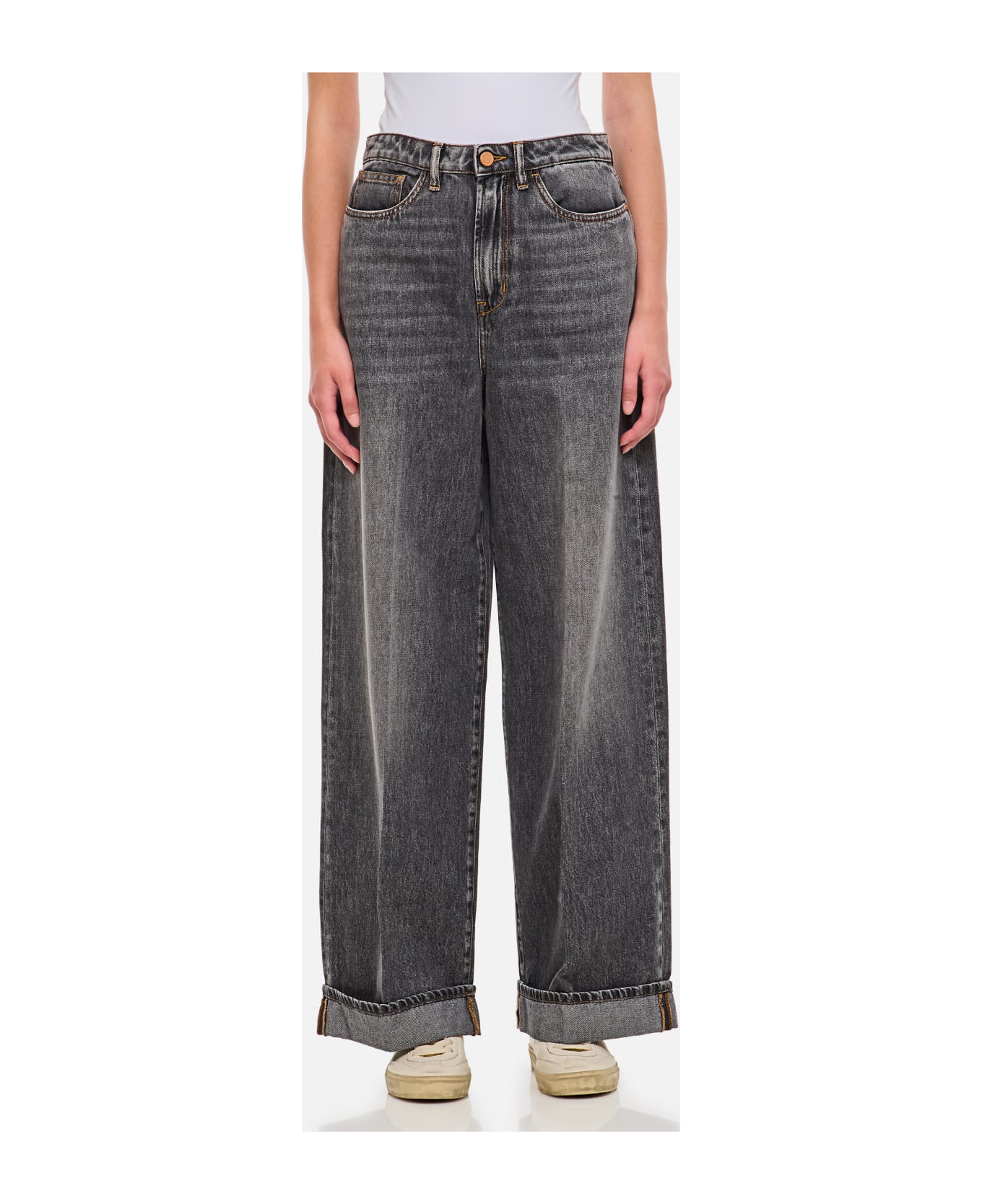 3x1 Flip Cuffed Denim Pants - Stone