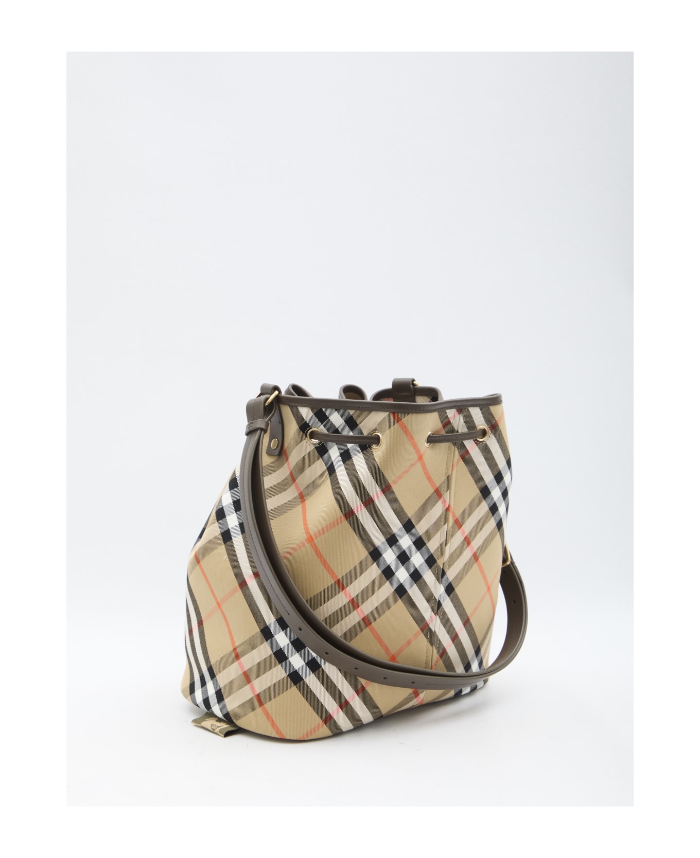 Burberry Check Bucket Bag - SAND