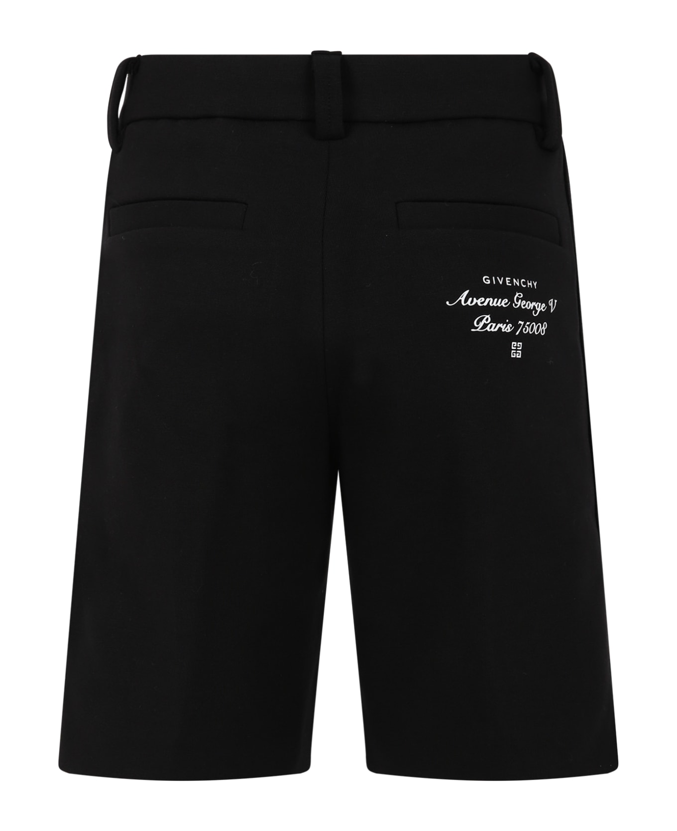 Givenchy Black Shorts For Boy With Logo - Black ボトムス