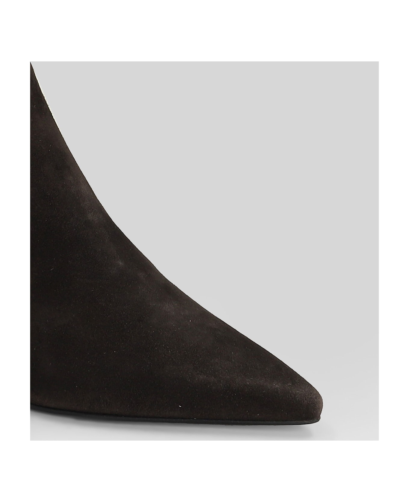 Roberto Festa Jina High Heels Ankle Boots In Dark Brown Suede - dark brown