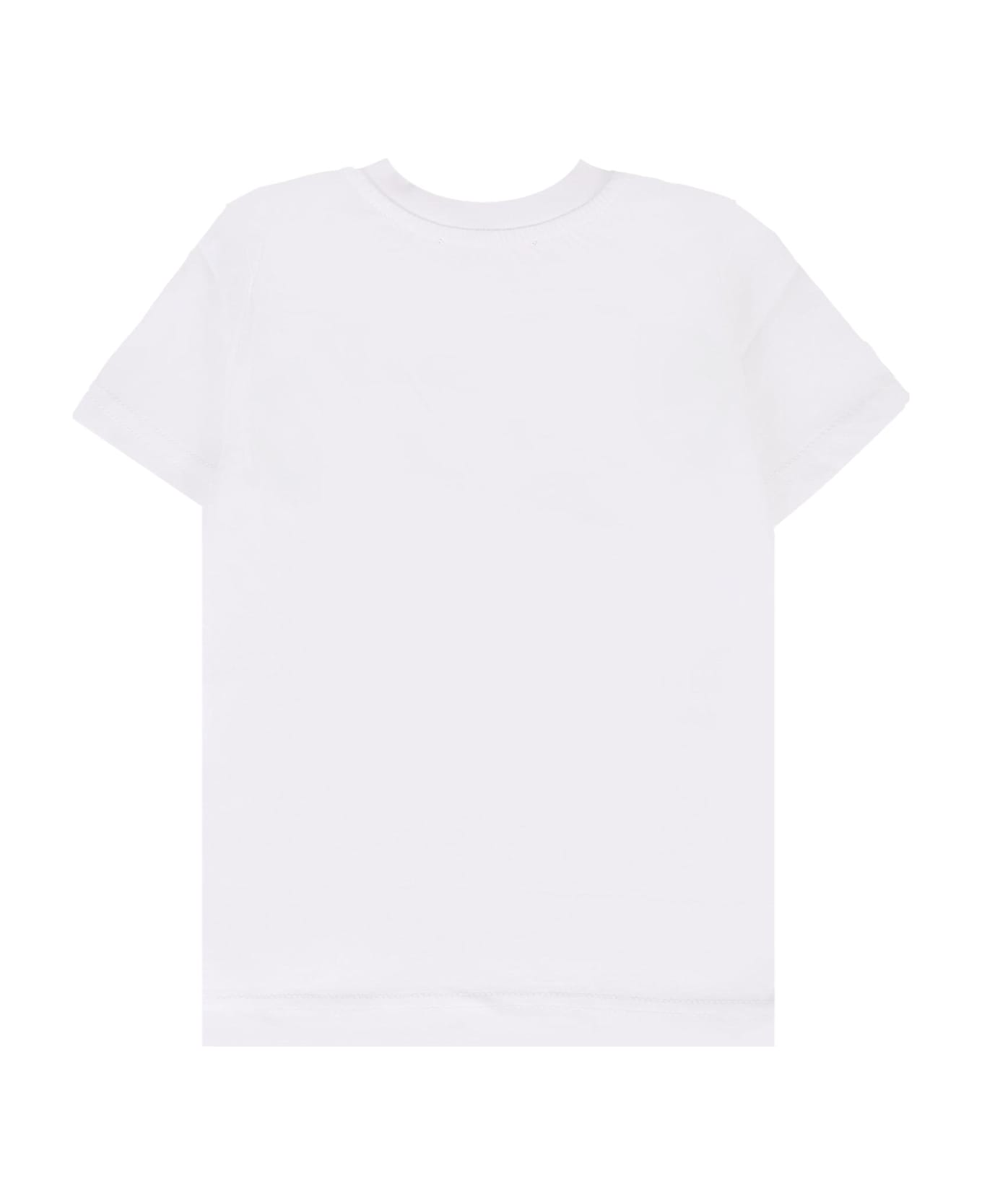 Diesel Multicolor T-shirt For Baby Boy With Logo - White