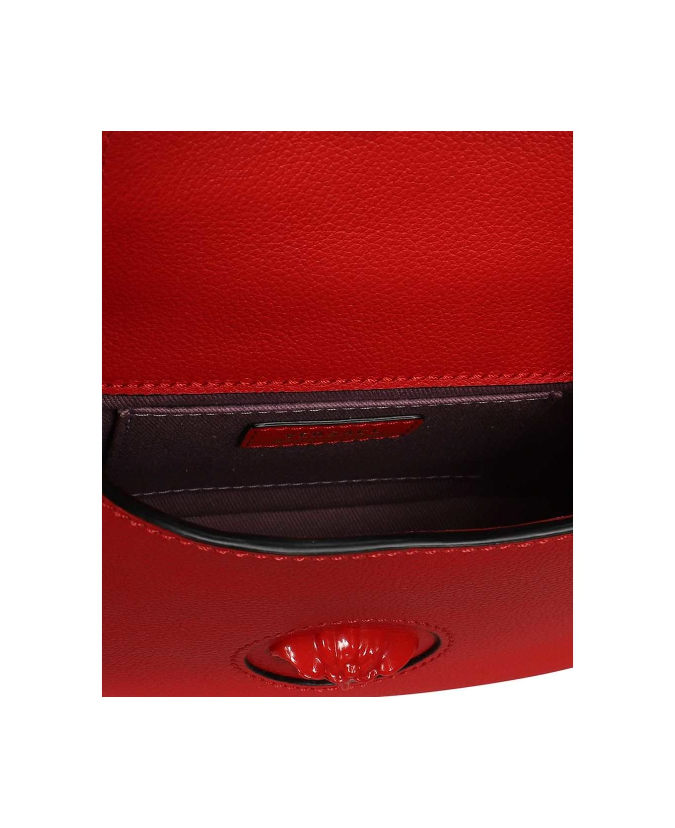 Versace Leather Crossbody Bag - red