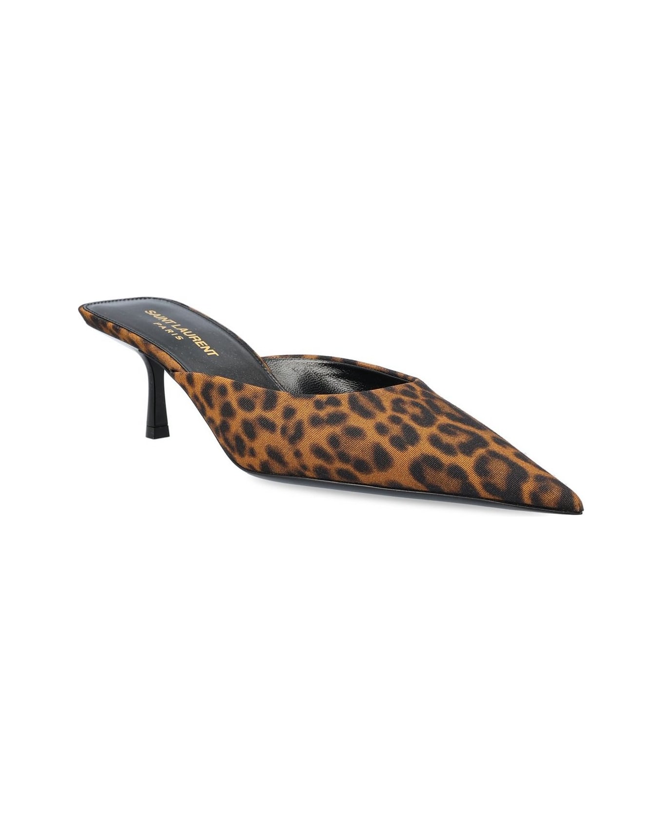 Saint Laurent Leopard Print Pointed-toe Pumps - MantO NATURALE