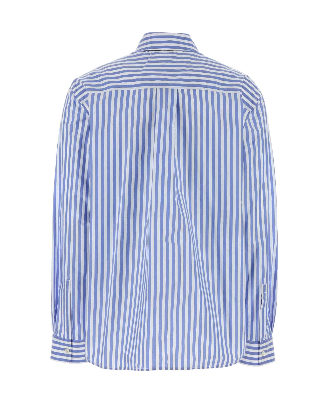 Philosophy di Lorenzo Serafini Embroidered Poplin Shirt - FANTASIABLU