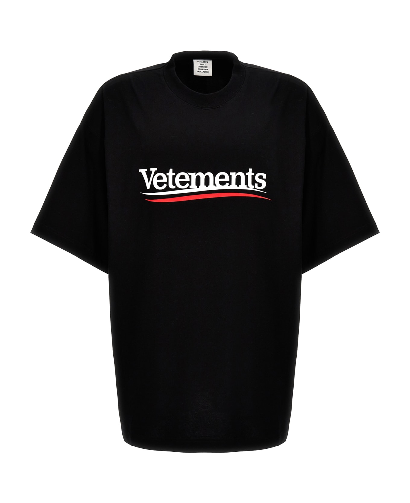VETEMENTS 'campaign Logo' T-shirt - Black   Tシャツ