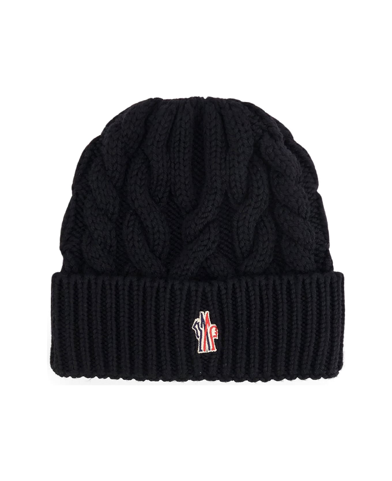 Moncler Grenoble Virgin Wool Beanie Hat - Black
