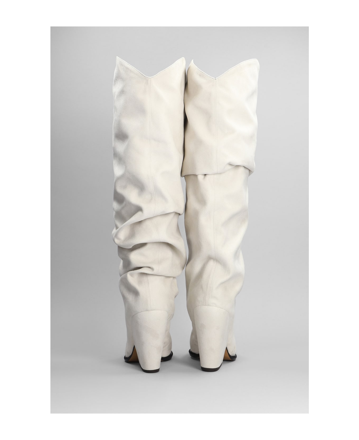 Alexandre Vauthier High Heels Boots In Beige Suede - beige