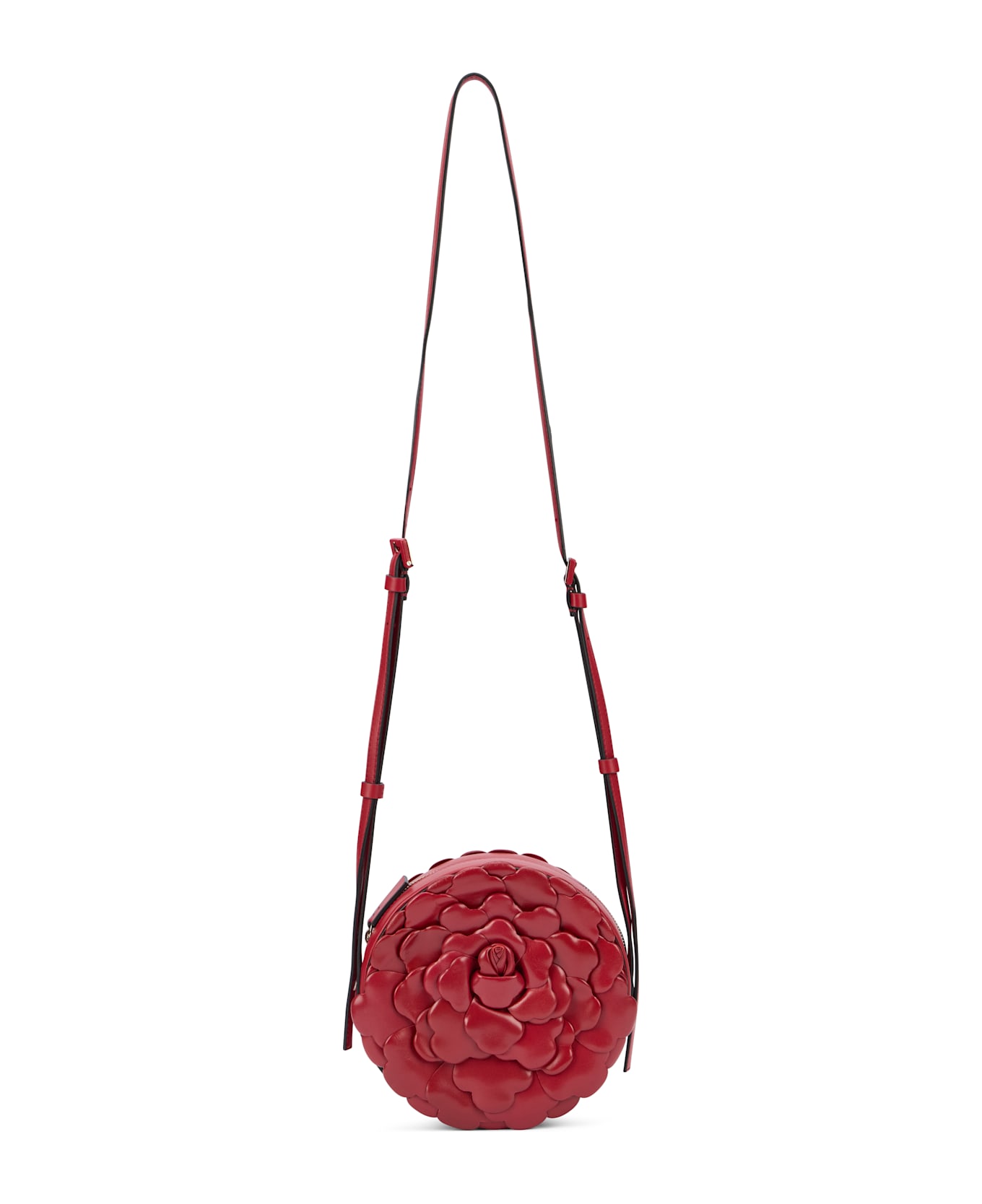 Valentino Garavani Red Elegant Round Shoulder Bag - red