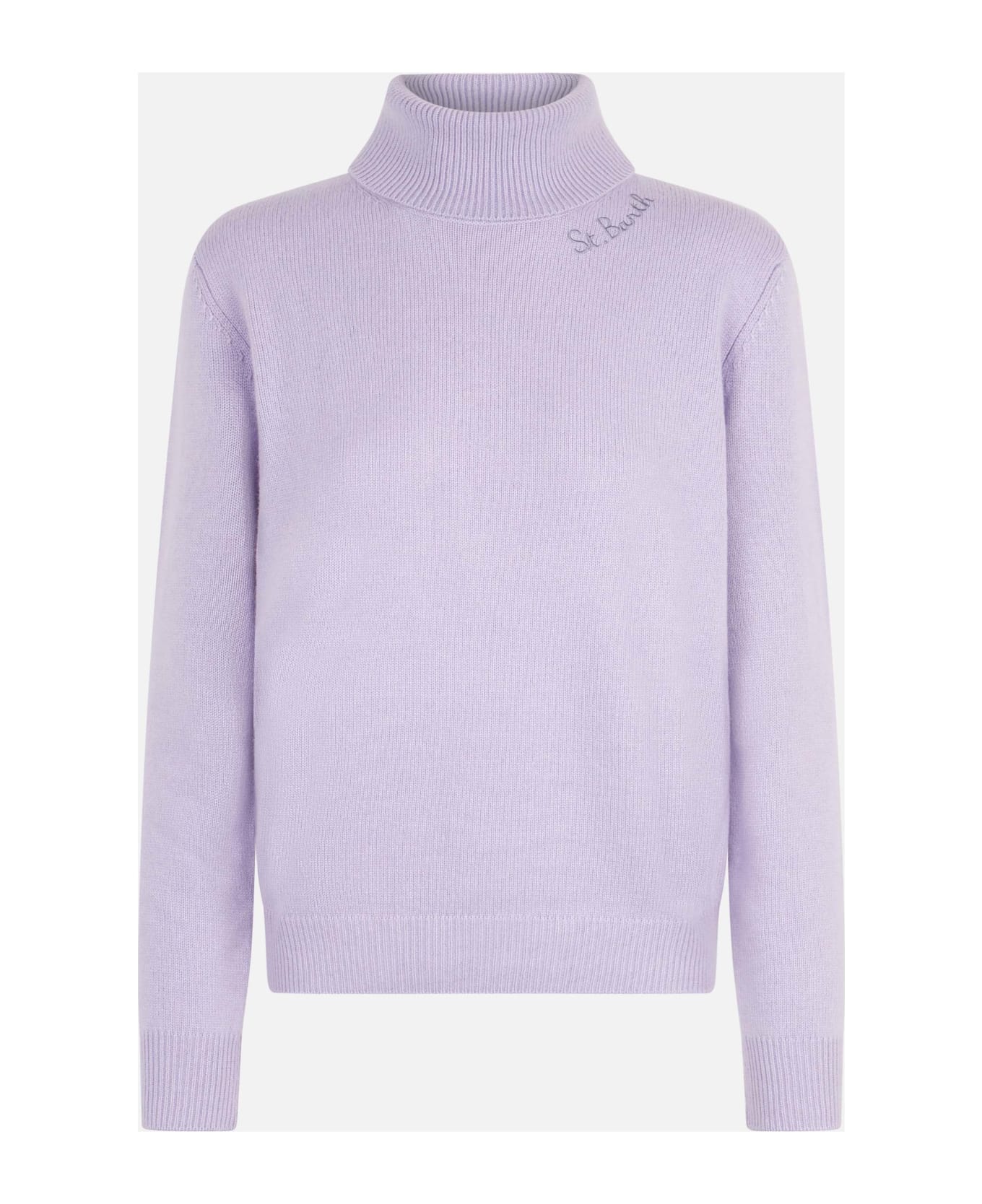 MC2 Saint Barth Woman Knitted Lilac Turtleneck Sweater - PINK