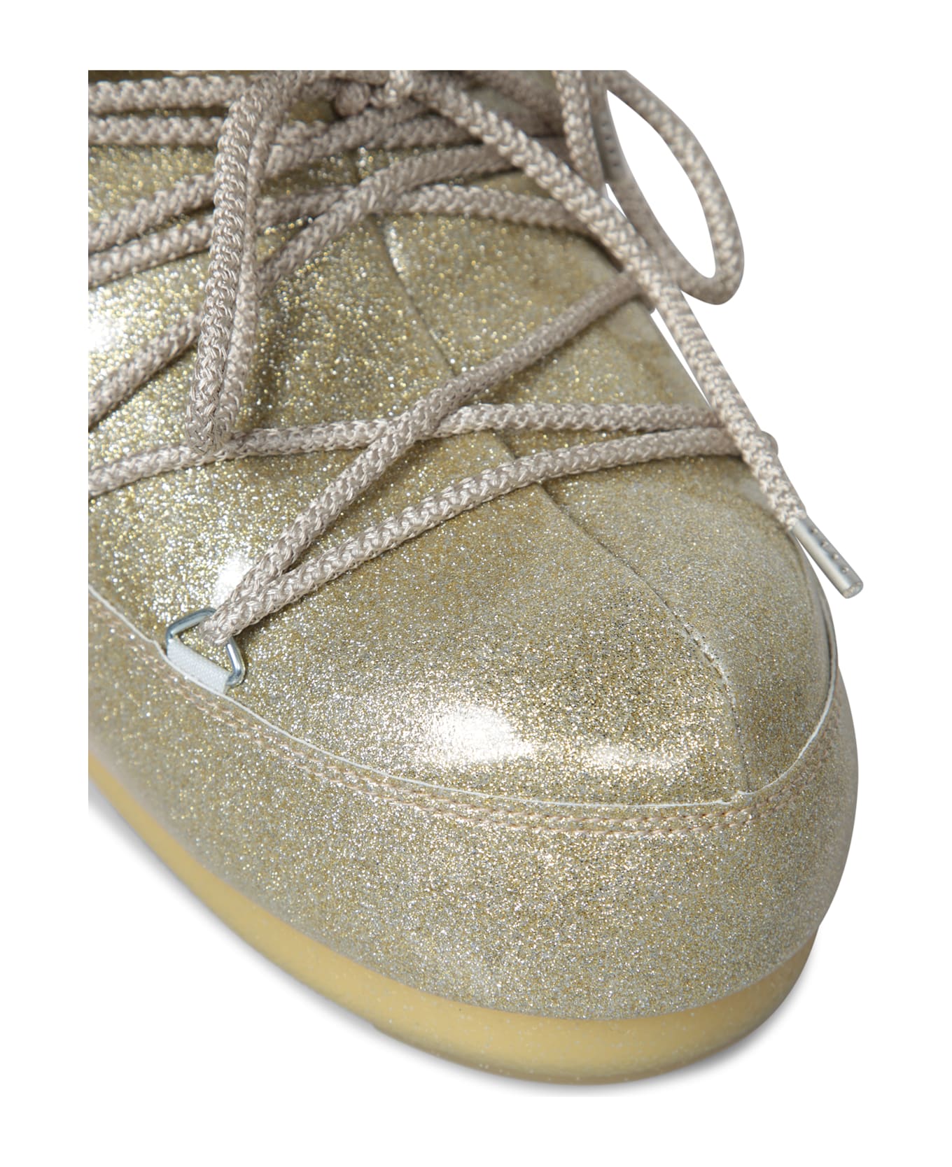 Moon Boot Icon Low Glitter Gold Boots - Metallic