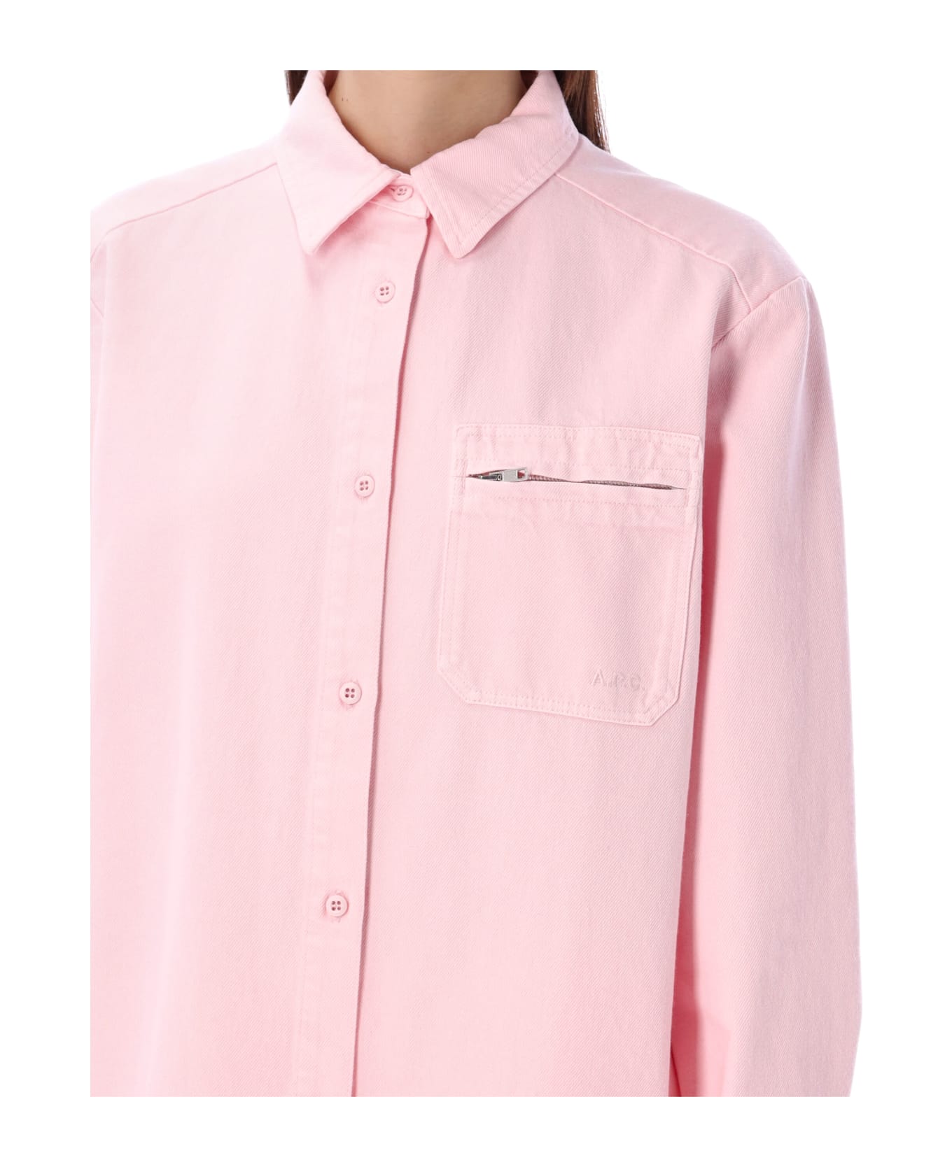 A.P.C. Tina Denim Shirt - Fab Pale Pink パジャマ