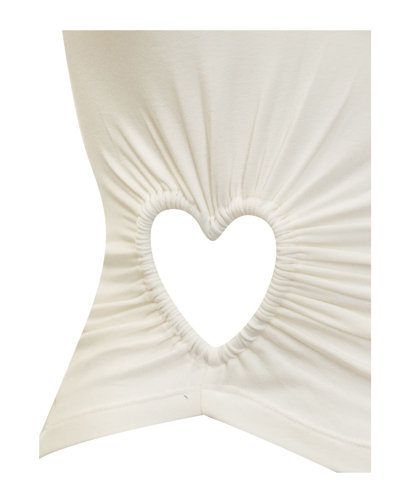 AMBUSH White Viscose Blend Dress Top - WHITE トップス
