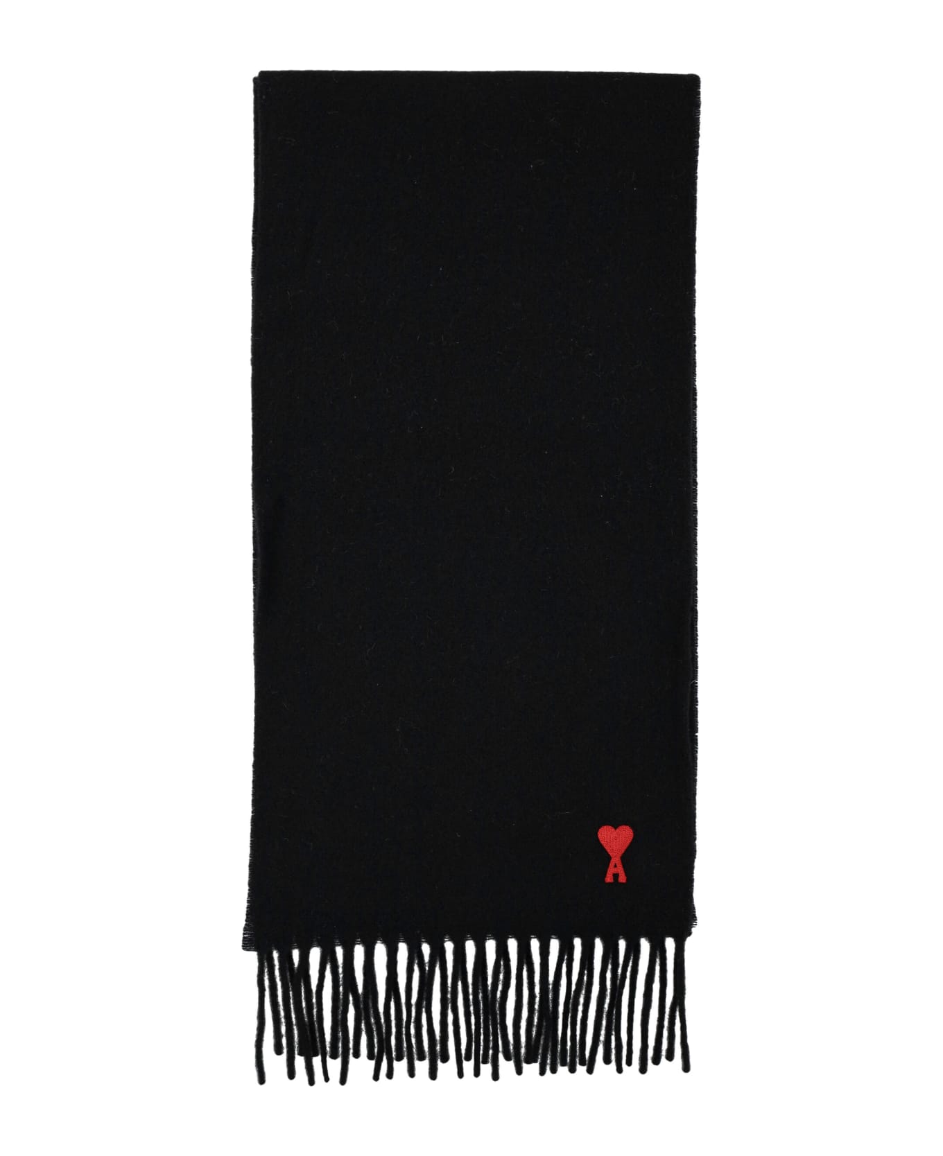 Ami Alexandre Mattiussi Red Adc Scarf - BLACK