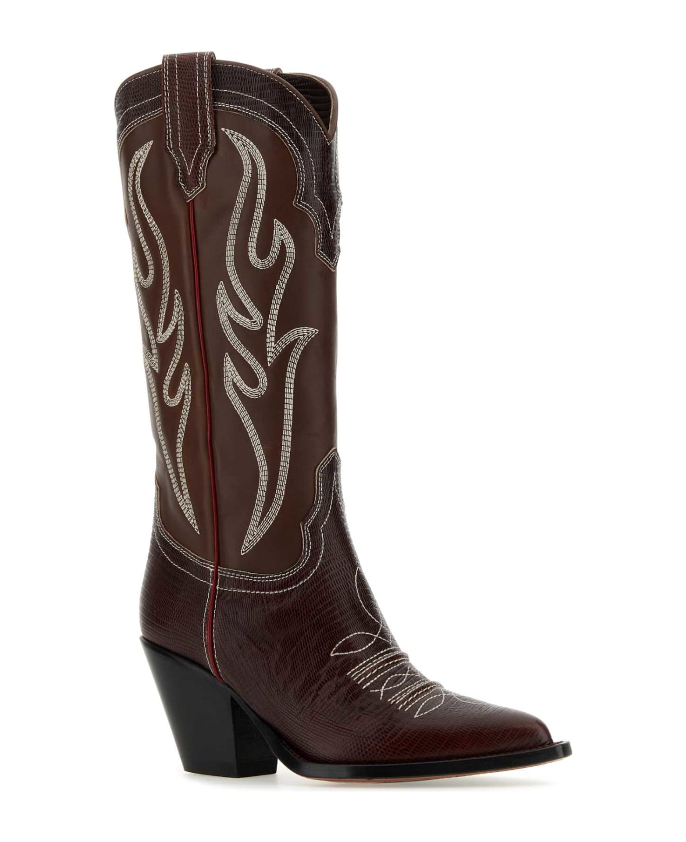 Sonora Brown Leather Santa Fe Boots - BROWN