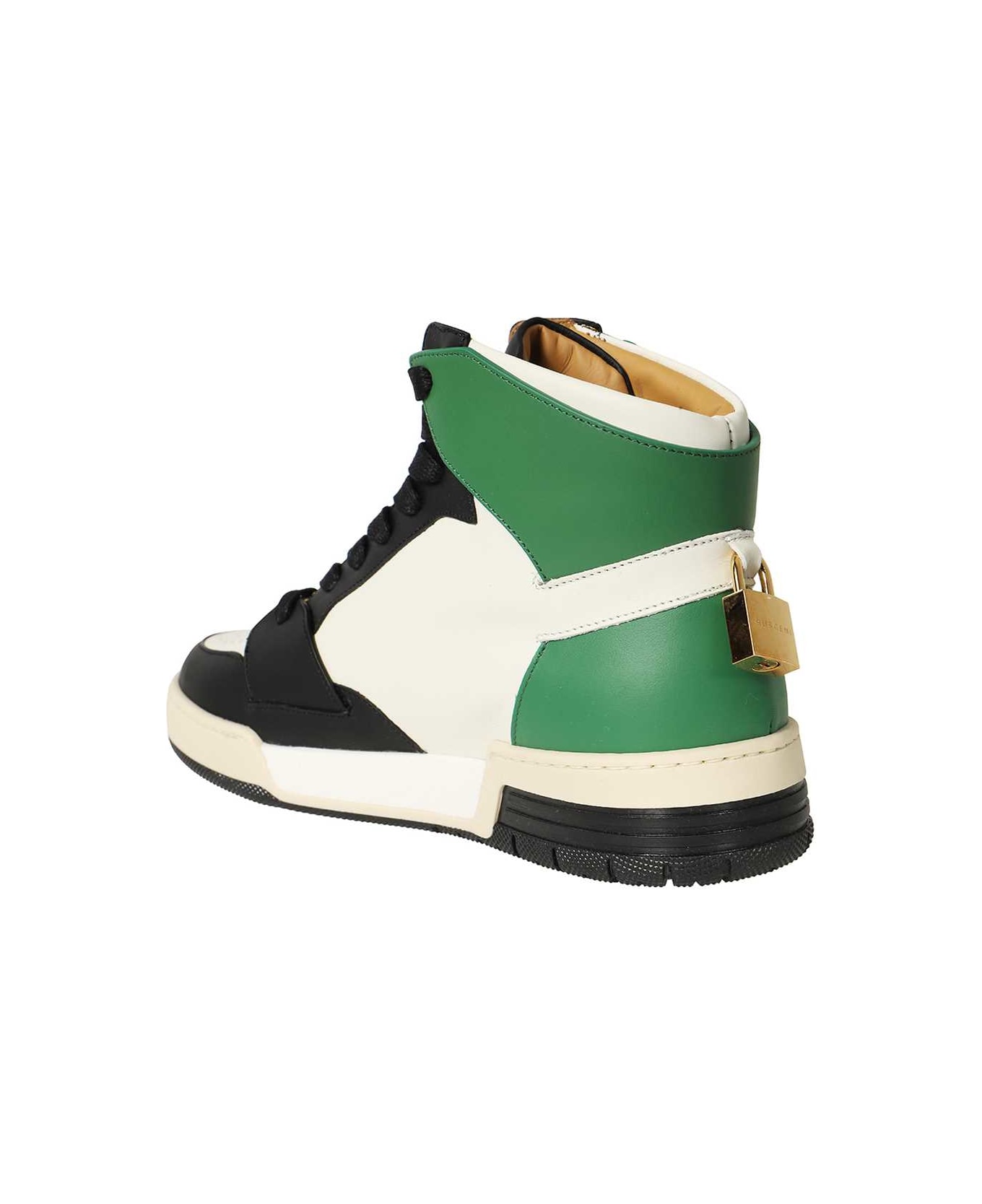 Buscemi Leather High-top Sneakers - green