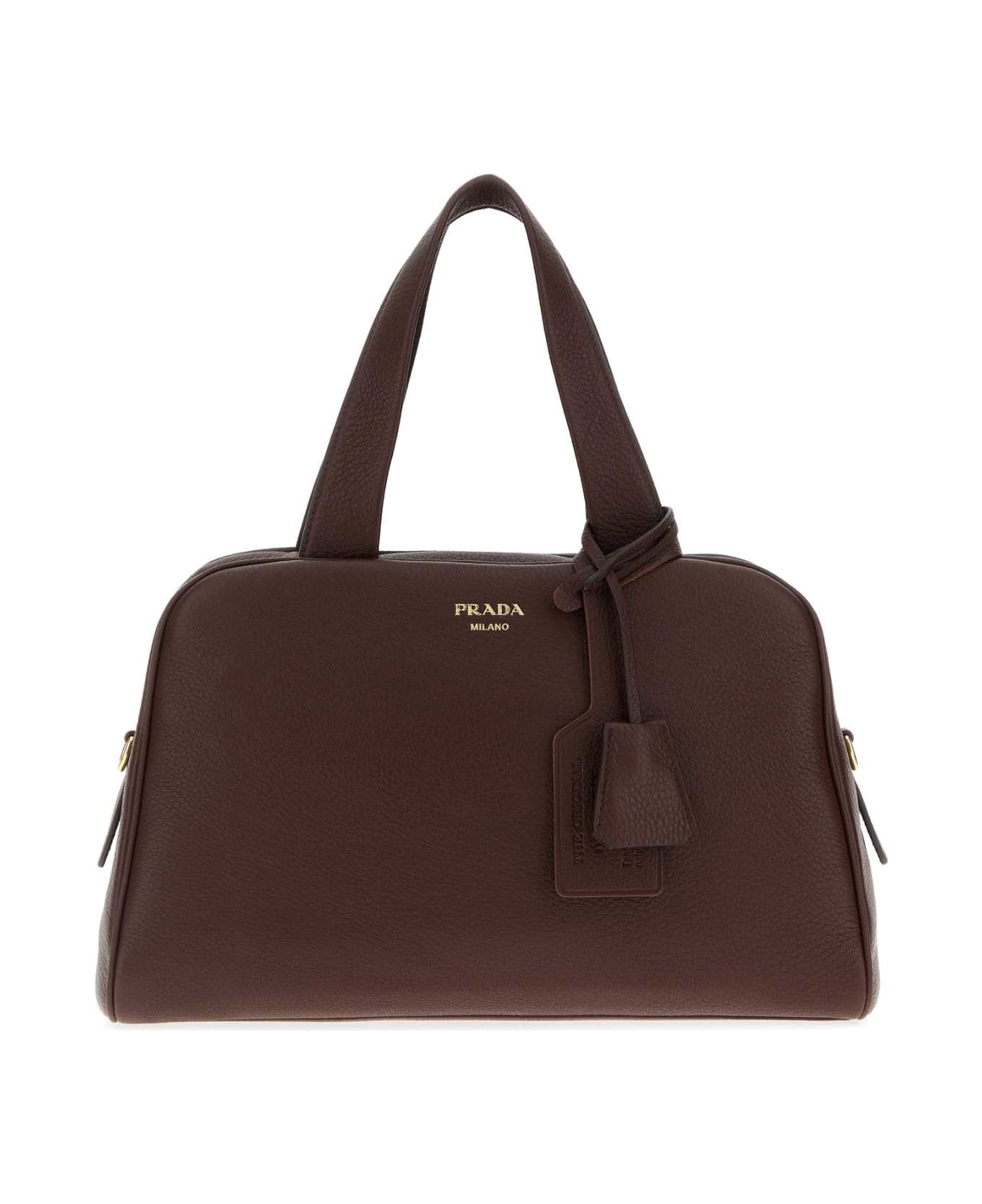 Prada Brown Leather Handbag - BRUCIATO