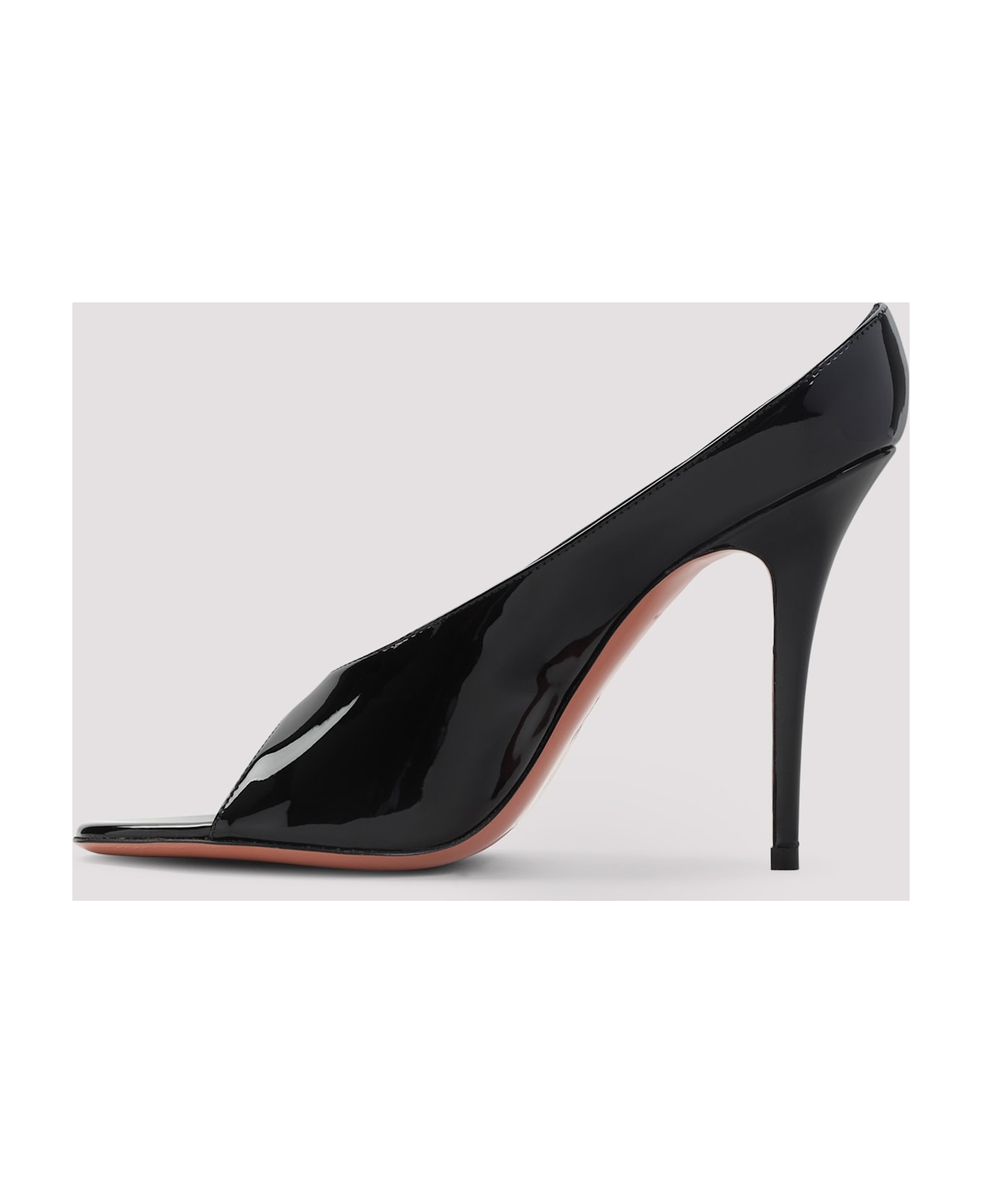 Amina Muaddi Anok 105 Patent Slippers - Black