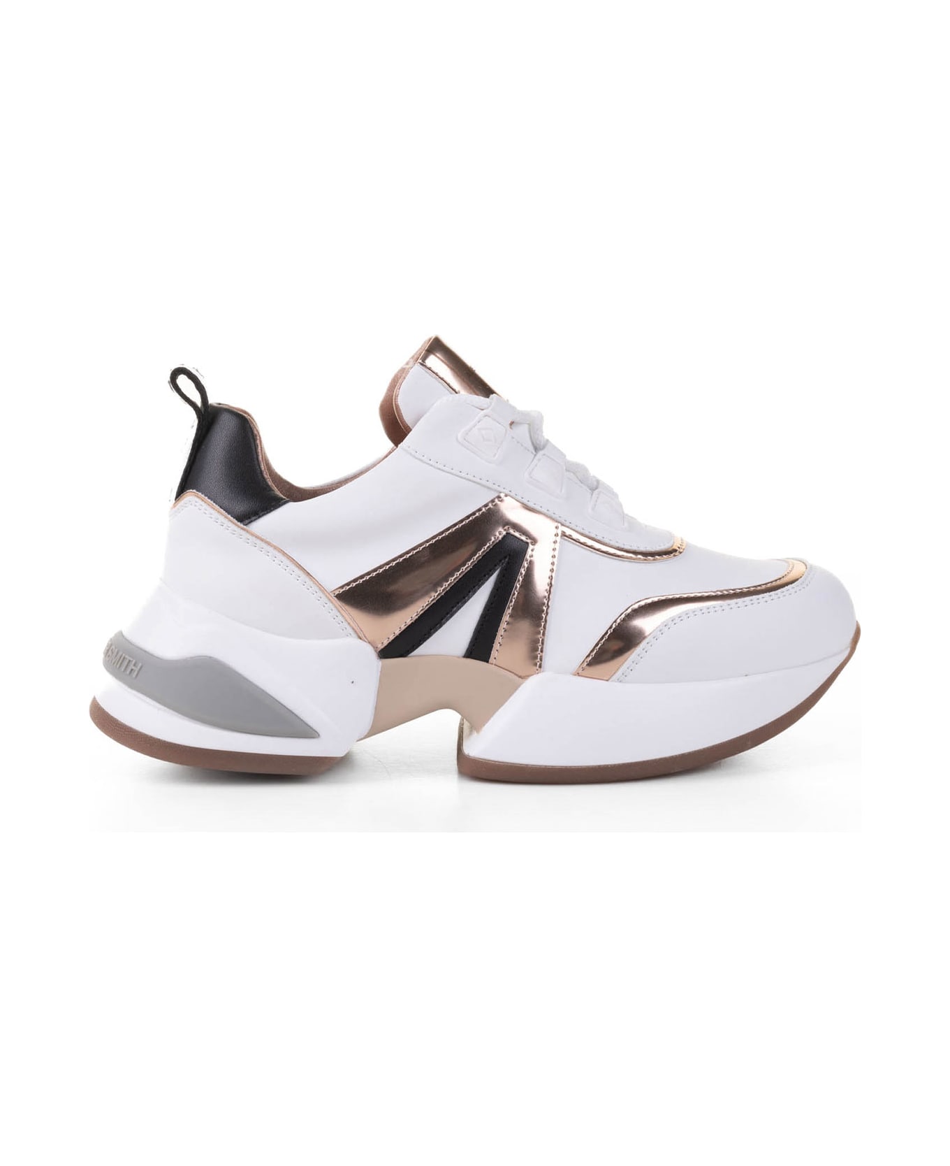 Alexander Smith London Marble Leather Sneaker - WHITE COPPER