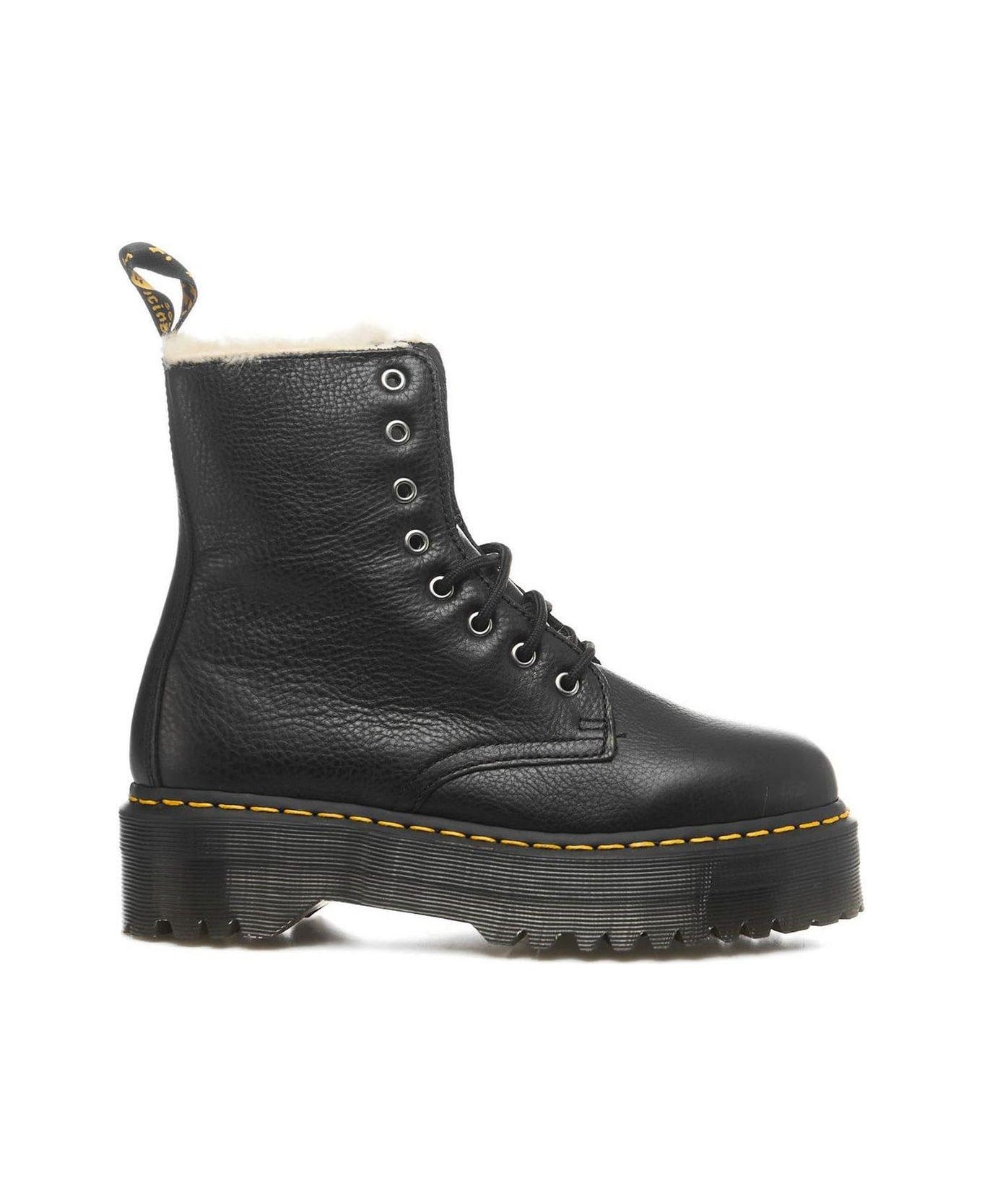 Dr. Martens Jadon Lace-up Platform Boots - BLACK