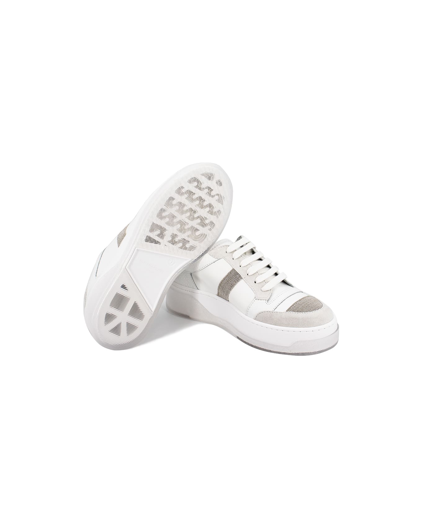 Fabiana Filippi Leather Sneakers - BIANCO