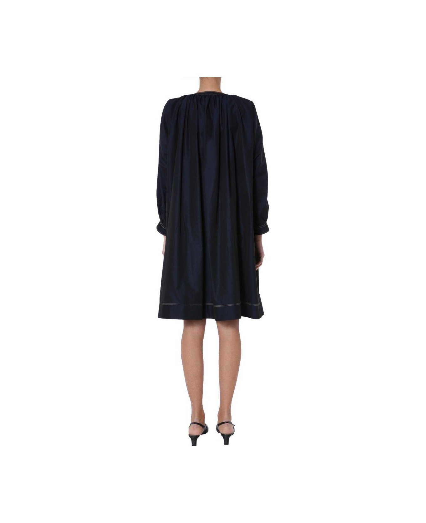 Givenchy Button Detailed Midi Dress - BLUE