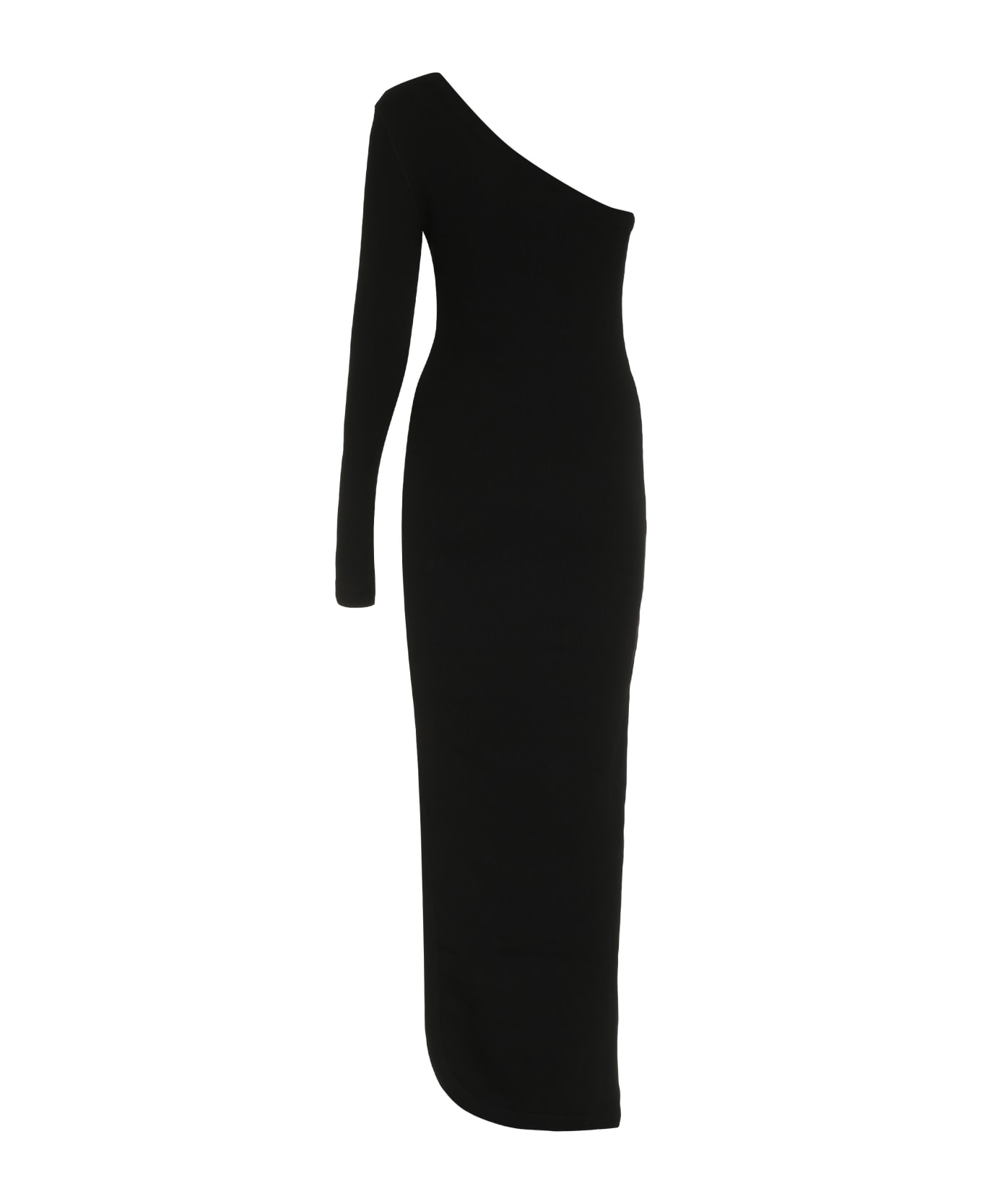 Ami Alexandre Mattiussi Cotton One Shoulder Dress - black ワンピース＆ドレス