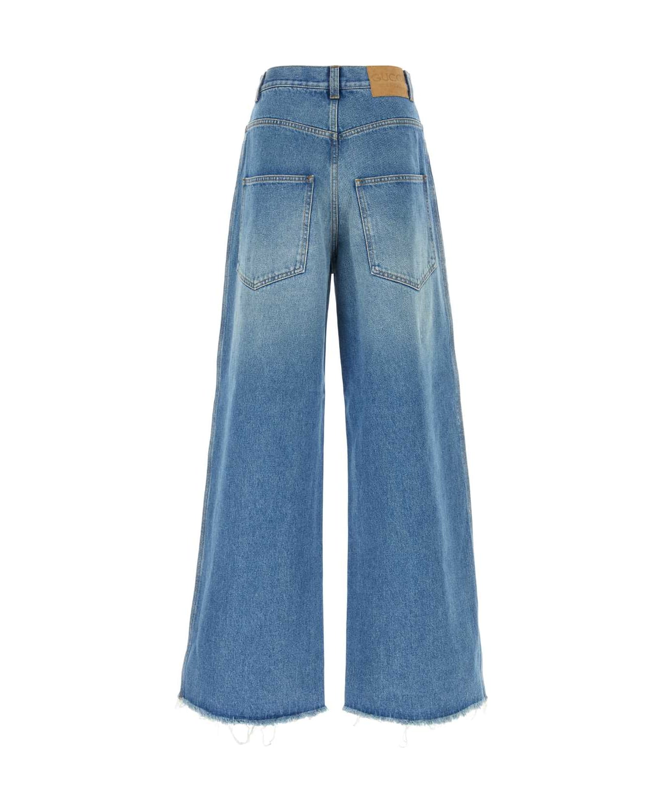 Gucci Denim Wide-leg Jeans - BLUEMIX