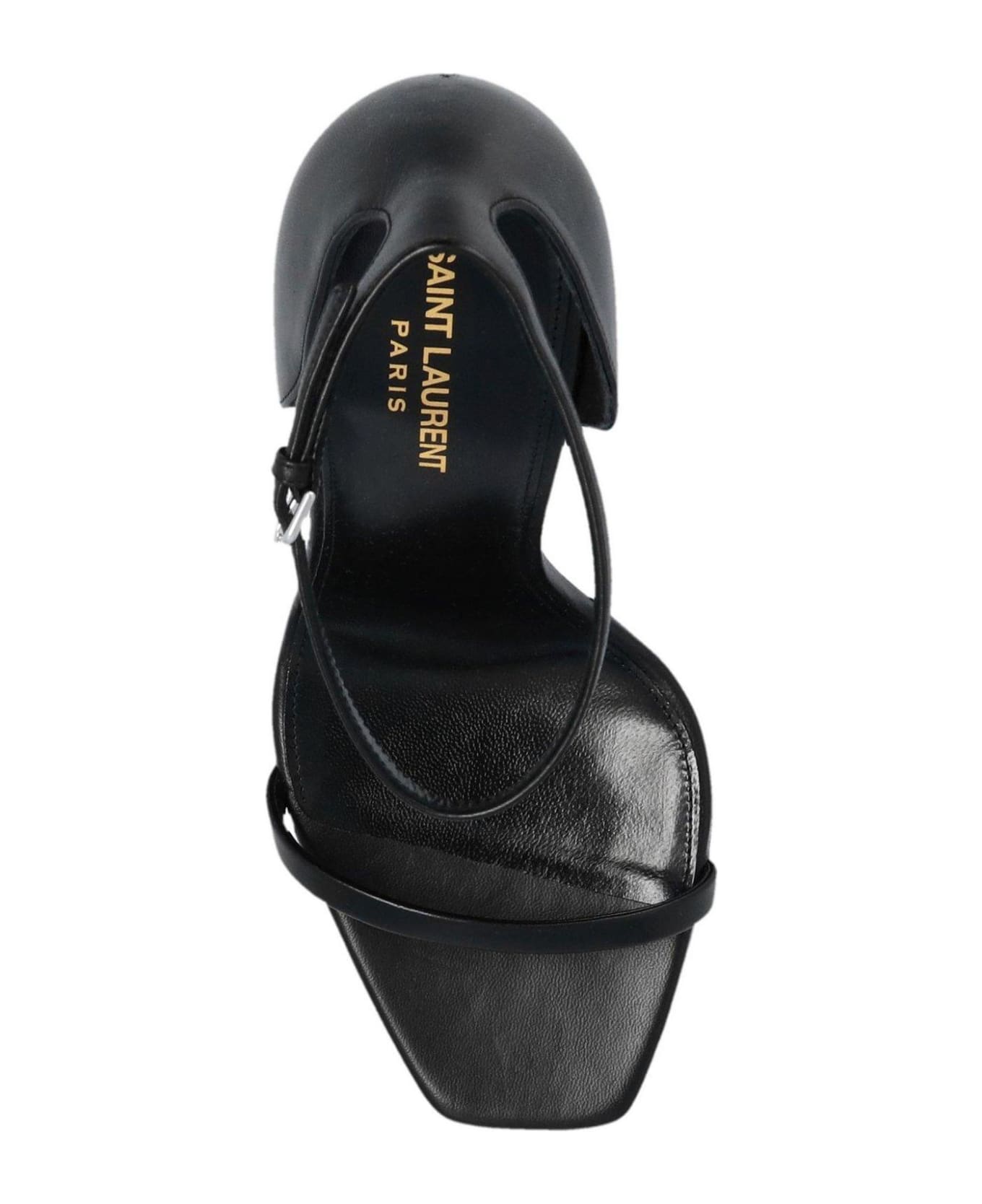 Saint Laurent Opyum Ankle-strap Sandals - BLACK