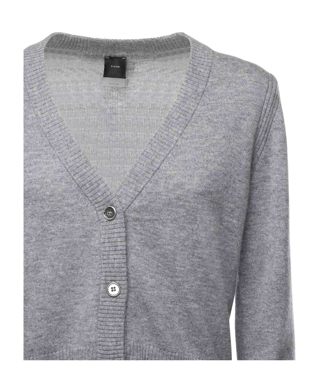 Pinko V-neck Cardigan - Grey