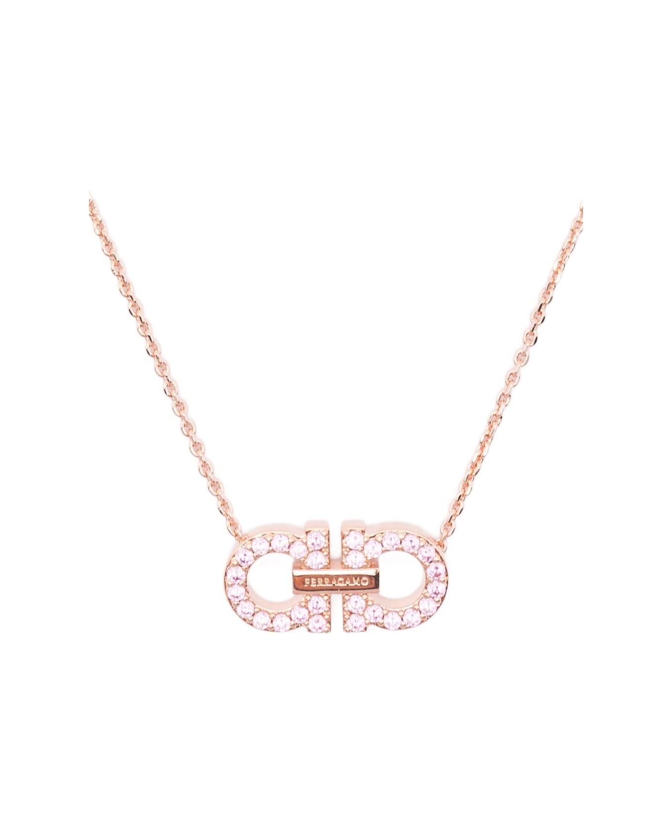 Ferragamo 2 Ganci Crystal Necklace - Golden