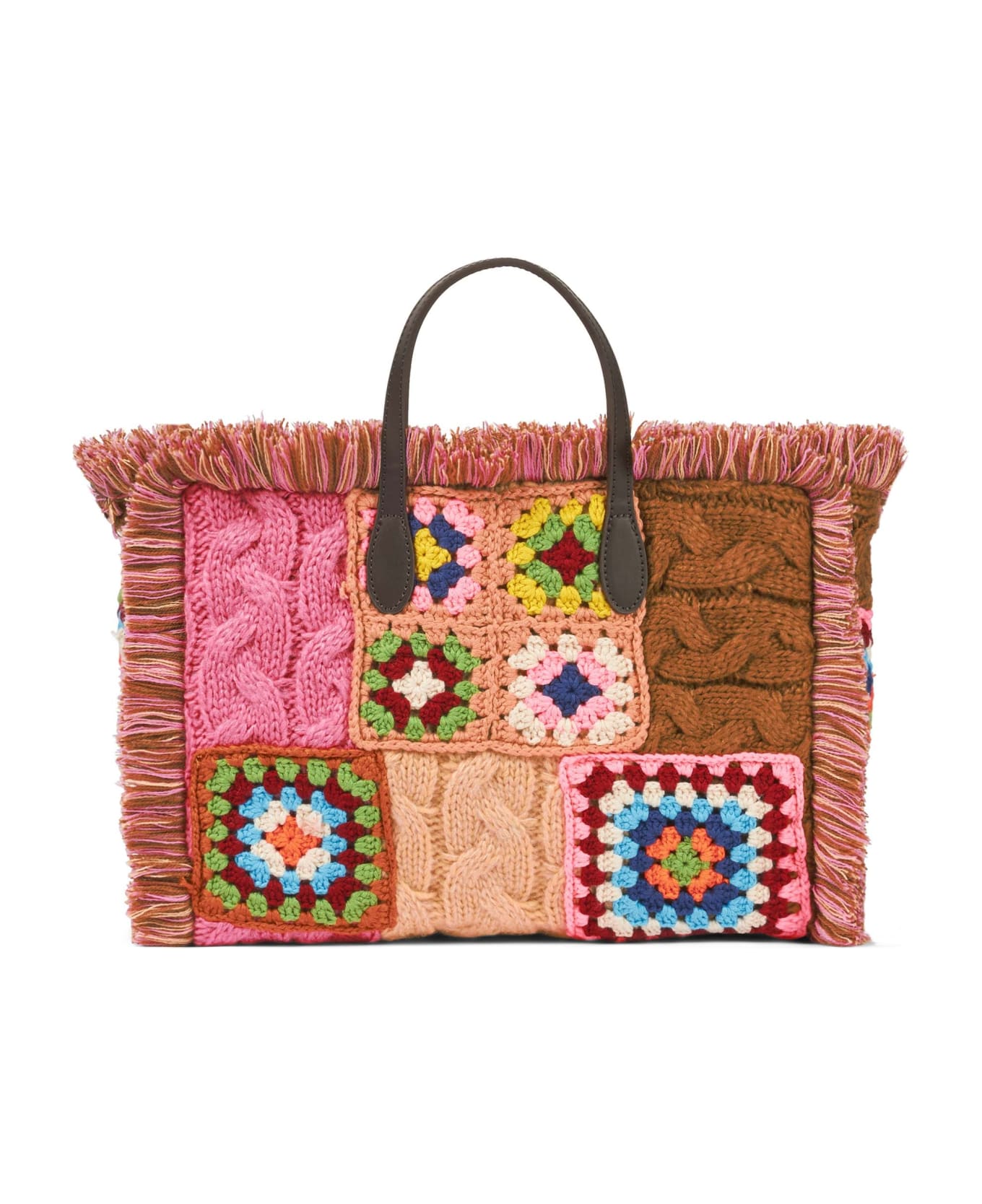 MC2 Saint Barth Colette Crochet Tiles Handbag - MULTICOLOR
