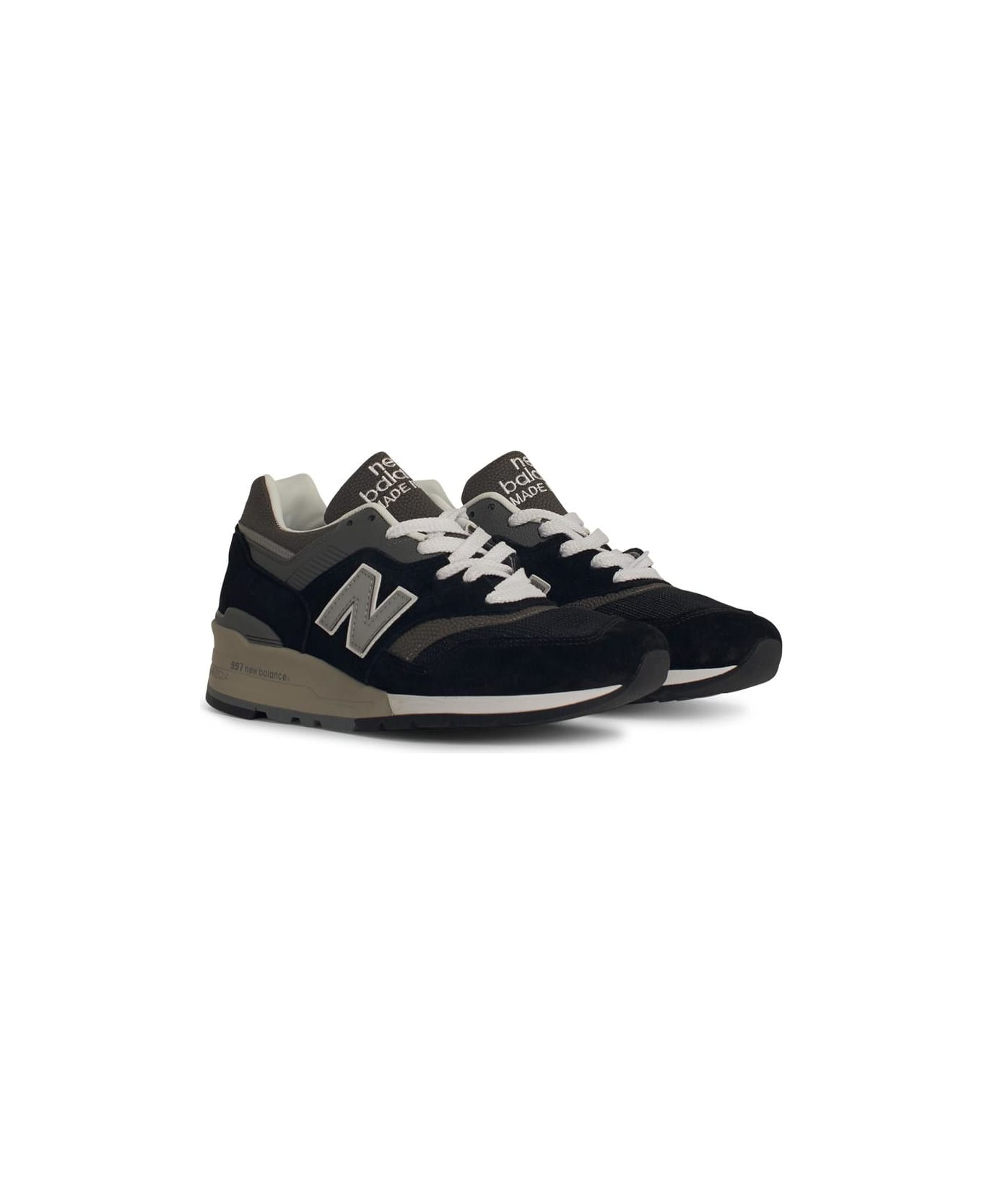 New Balance 
997
 Black Suede Blend Sneakers - Black
