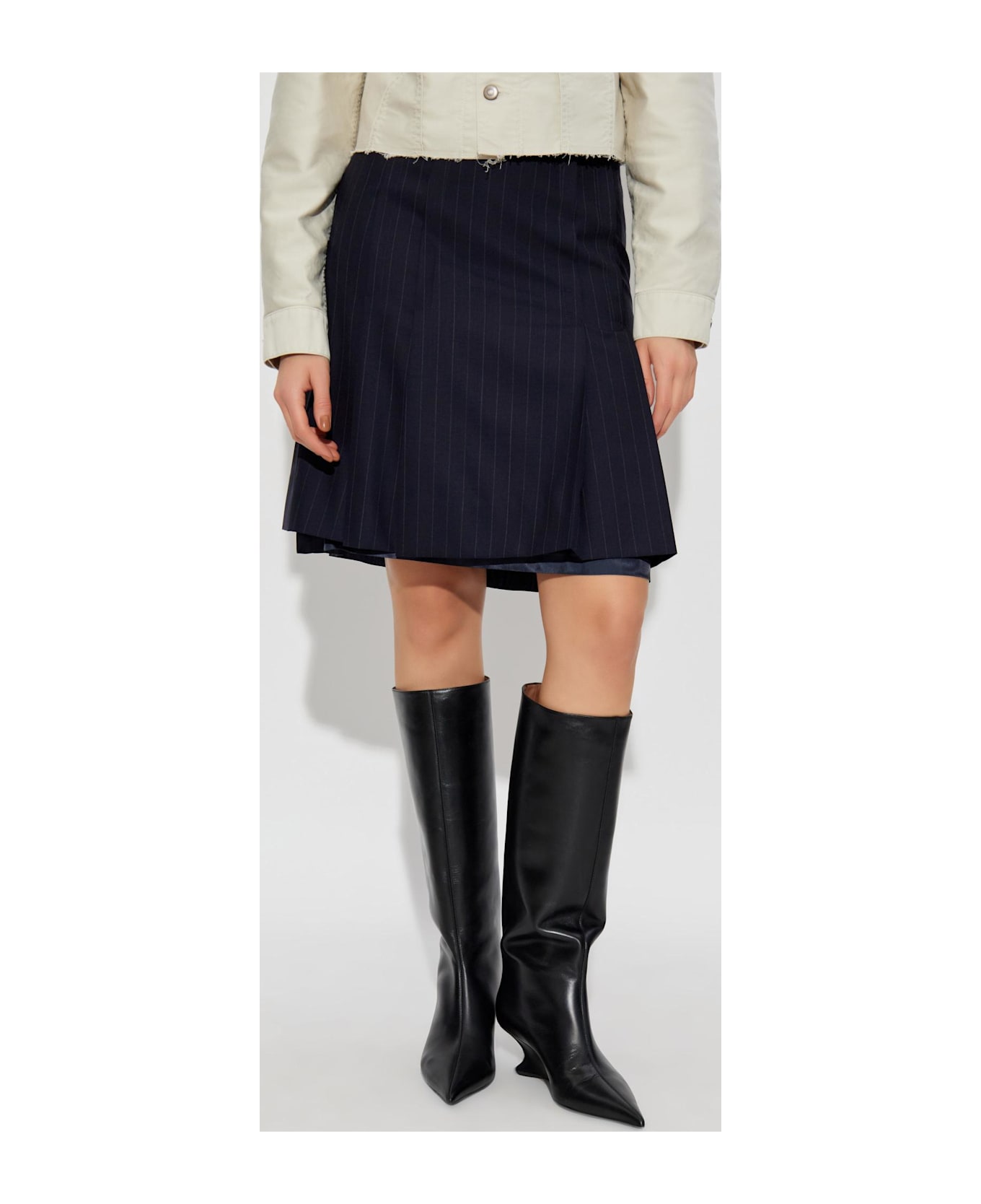 Maison Margiela Skirt With Stripe Pattern - BLUE