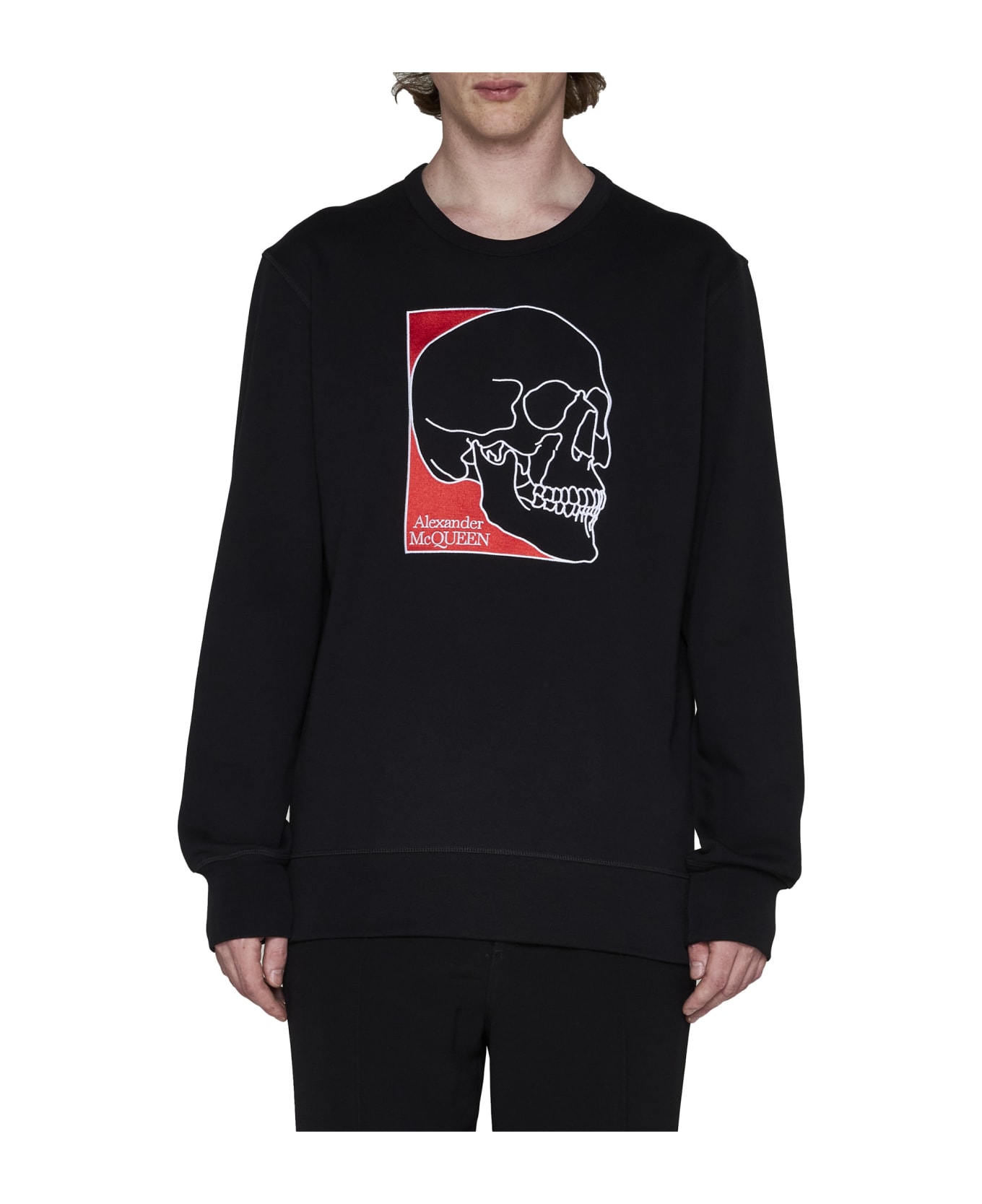 Alexander McQueen Logo Embroidery Sweatshirt - Black フリース