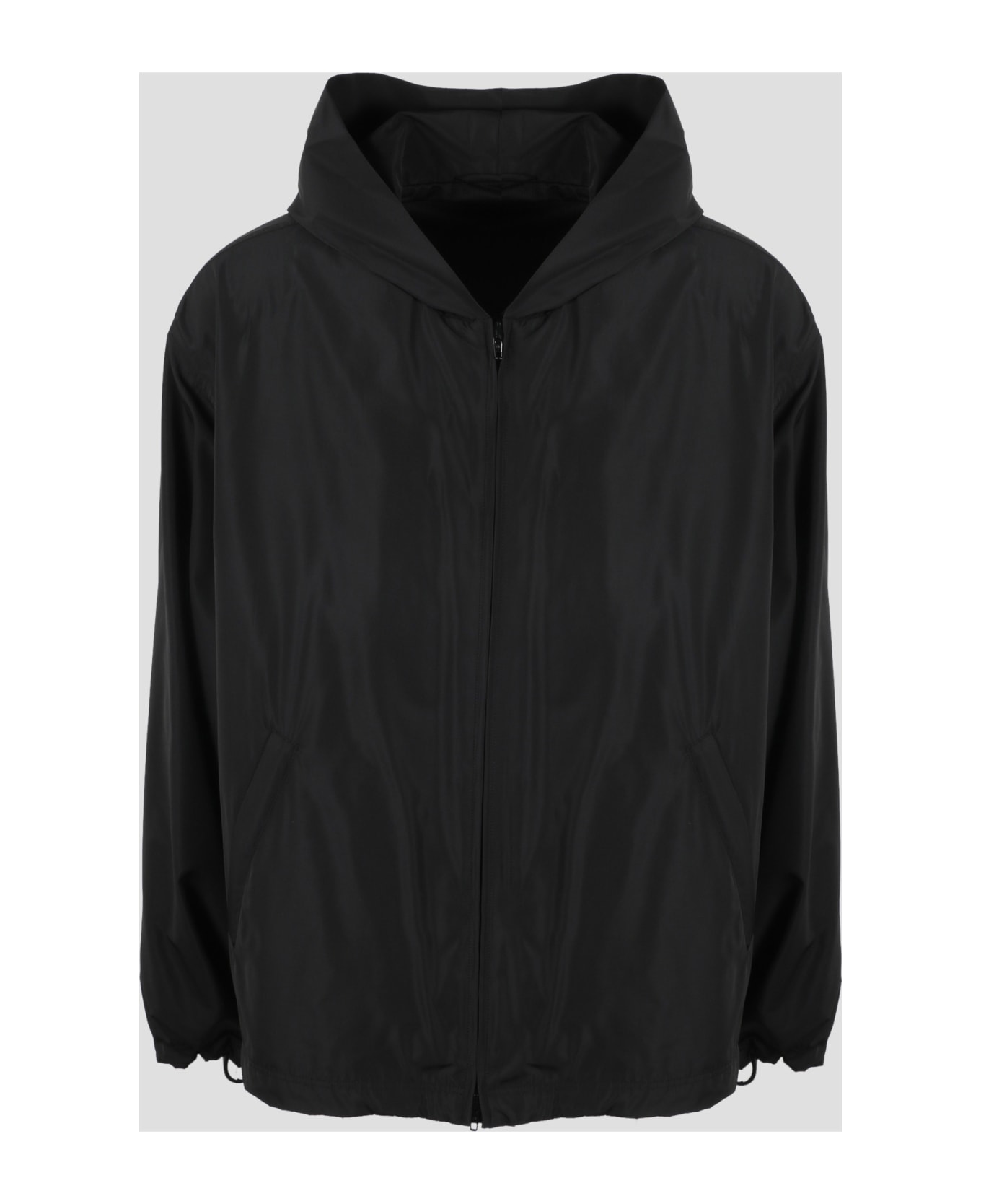 Balenciaga Asymmetric Logo Jacket - Black