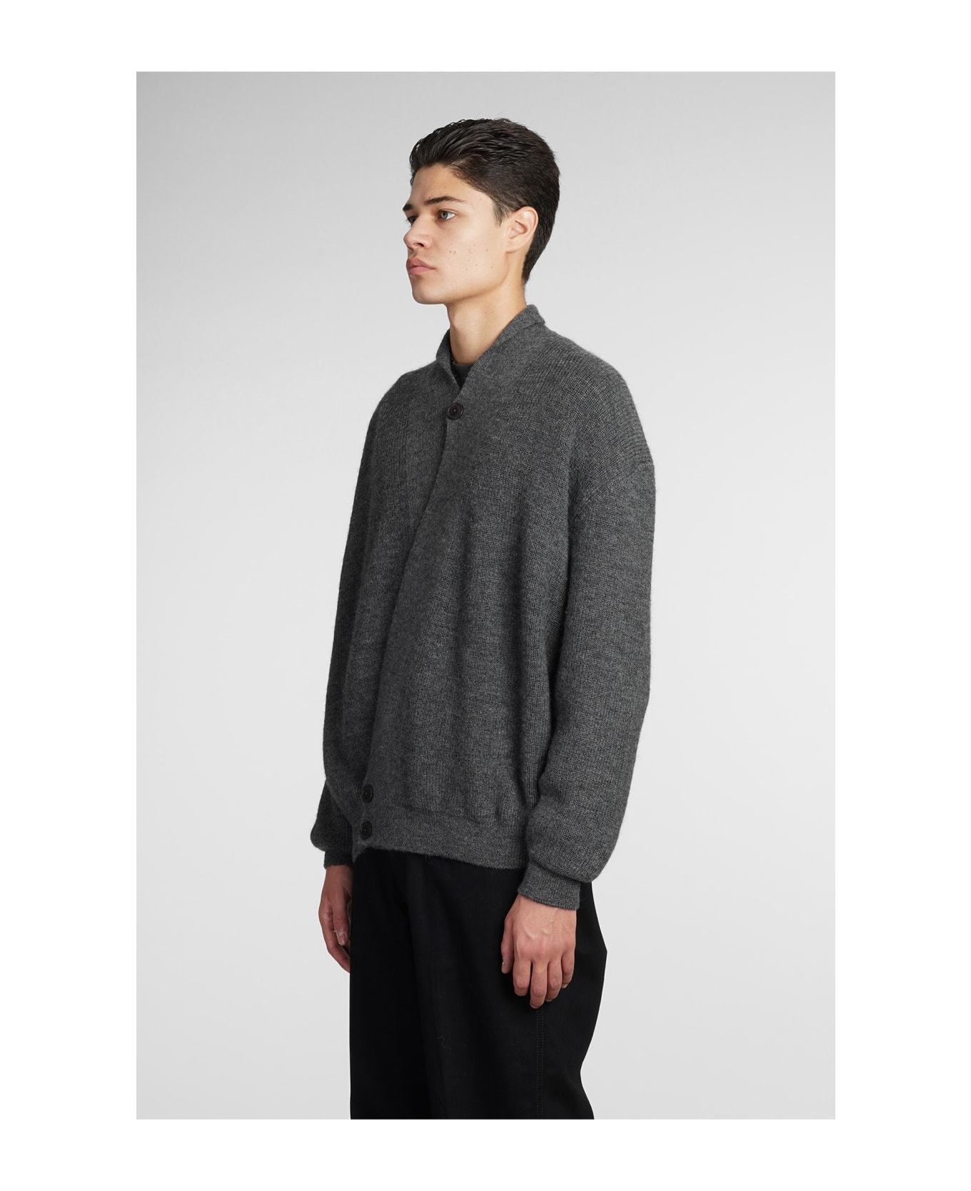Lemaire Cardigan In Grey Wool - grey