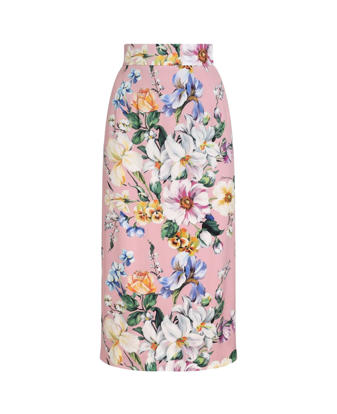 Dolce & Gabbana Gonna Tubino St Mix Fiori - Pink