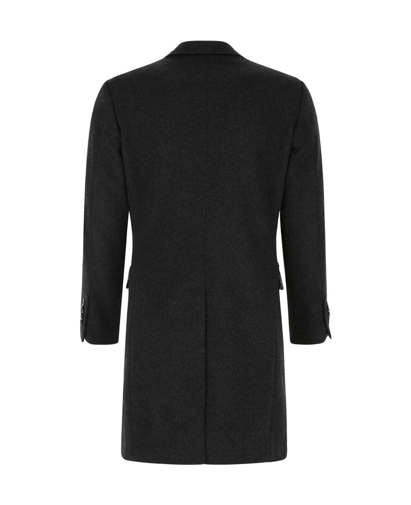 Dolce & Gabbana Slate Wool Blend Coat - MELANGEGRIGI コート