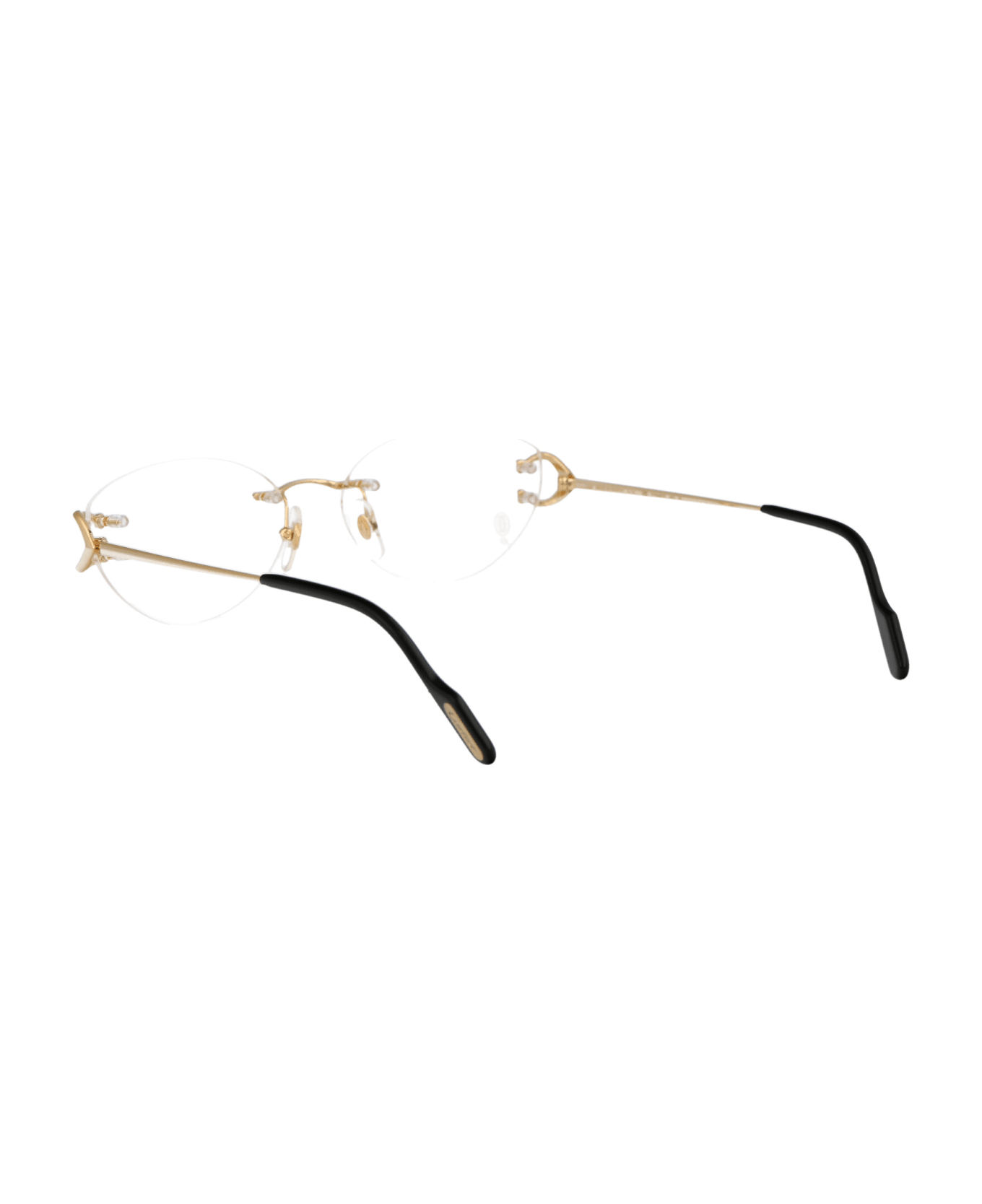 Cartier Eyewear Ct0487o Glasses - 001 GOLD GOLD TRANSPARENT アイウェア