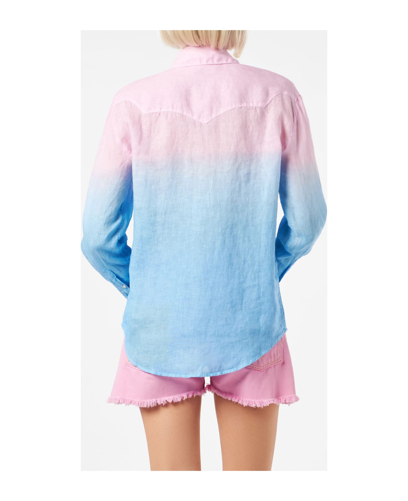 MC2 Saint Barth Woman Shirt With Pink And Blue Gradient Colors - PINK