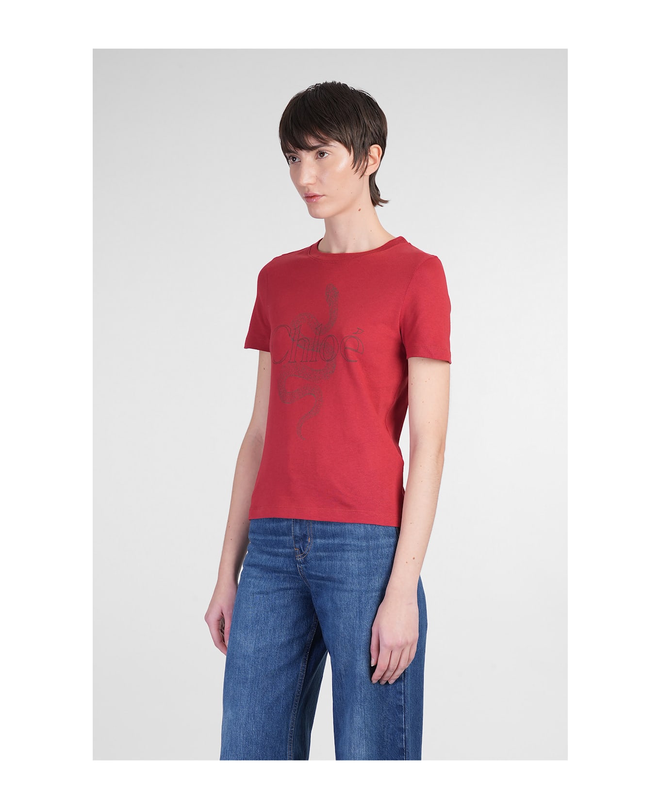 Chloé T-shirt In Red Cotton - red