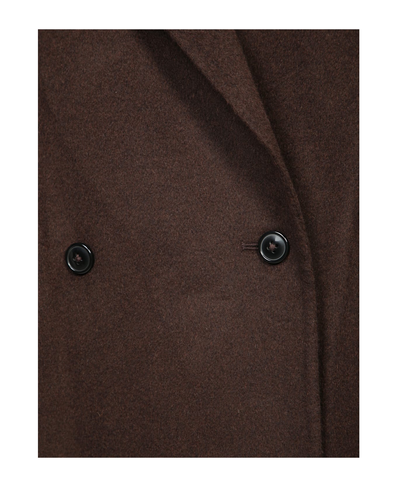 Loulou Studio Brown Short Cashmere Wool Coat - Brown