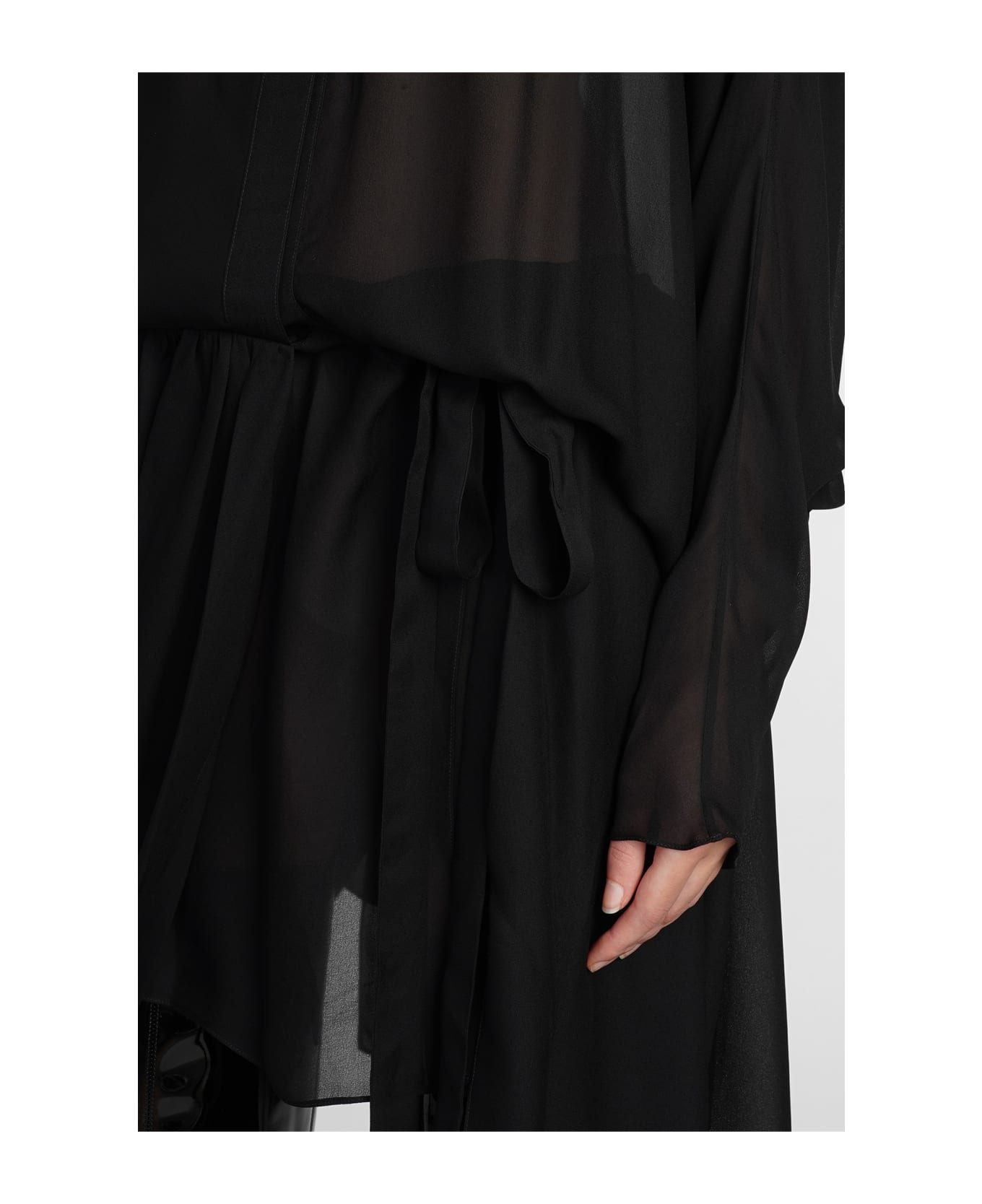 Rev Dress In Black Viscose - black ワンピース＆ドレス
