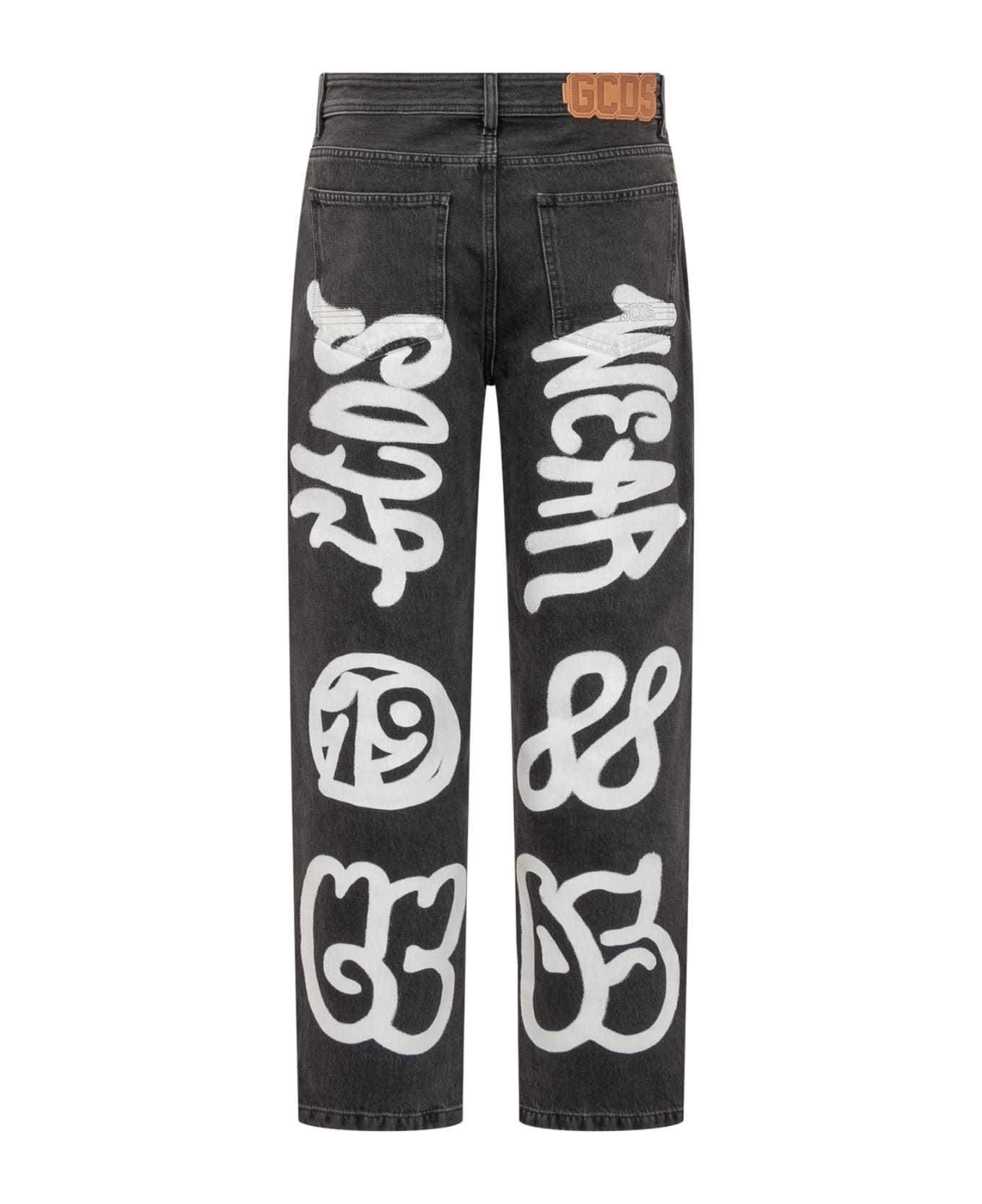 GCDS Graffiti Jeans - BLACK