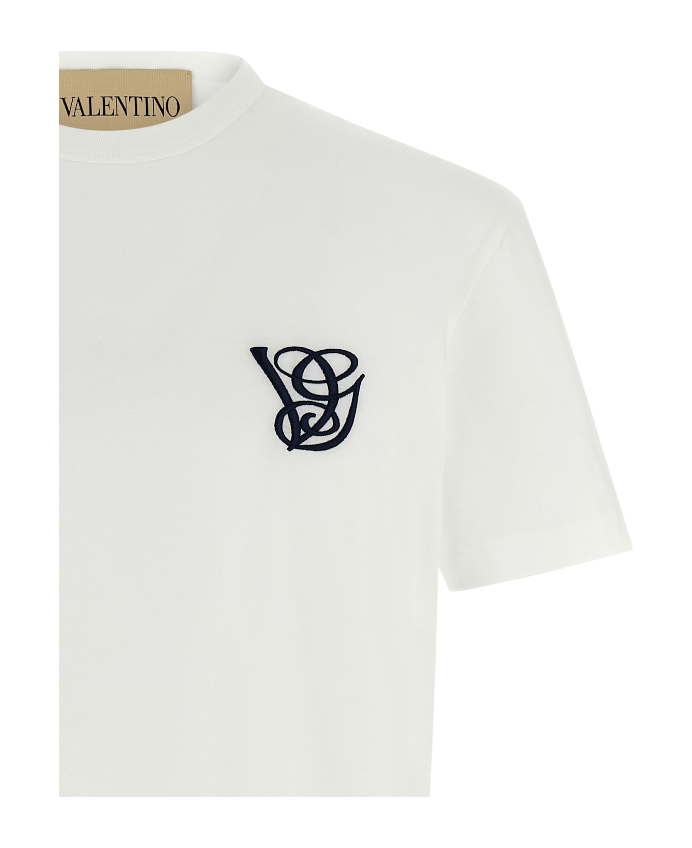 Valentino Garavani Logo Embroidery T-shirt - White