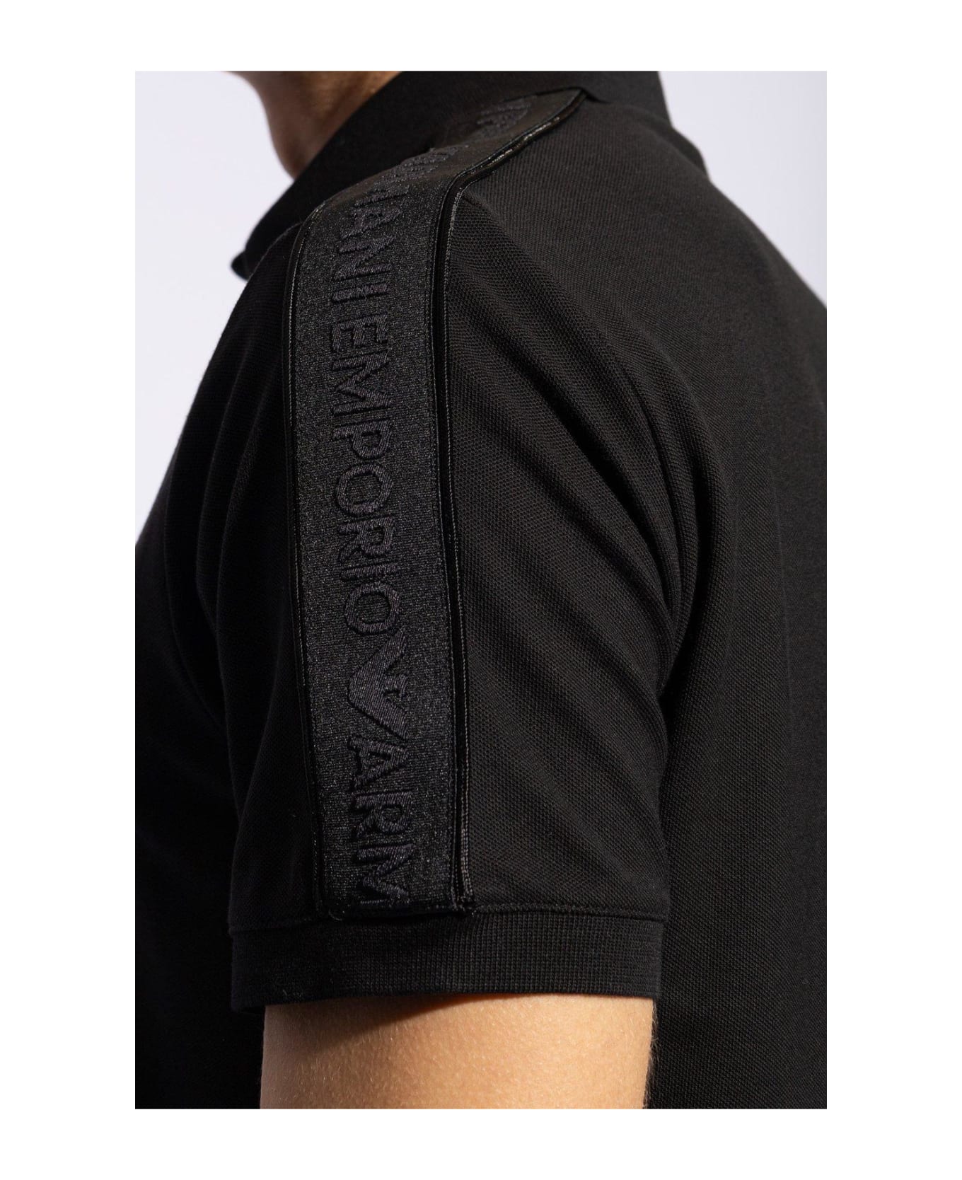 Emporio Armani Cotton Polo Shirt - Black シャツ