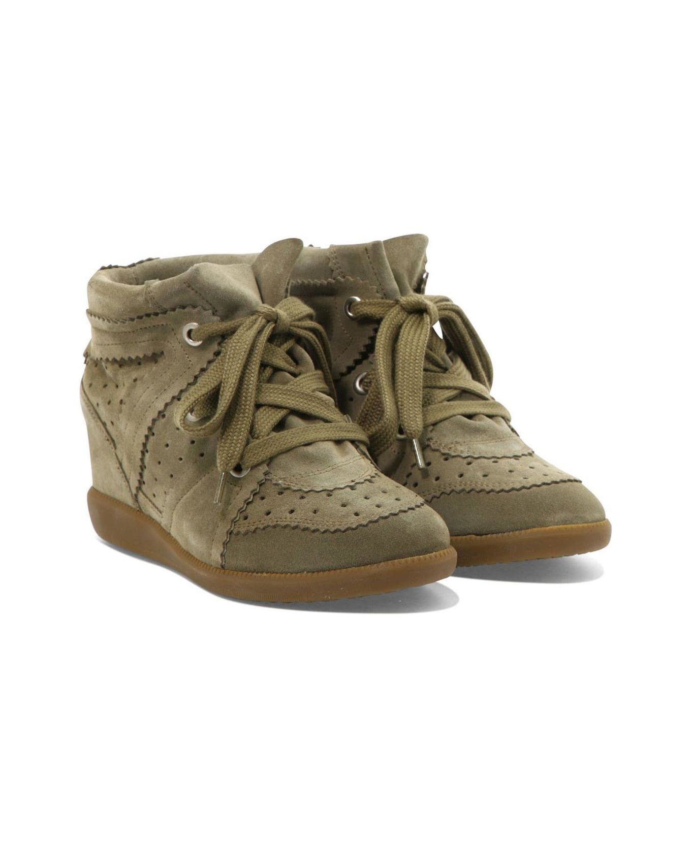 Isabel Marant Bobby Lace-up Wedge Sneakers