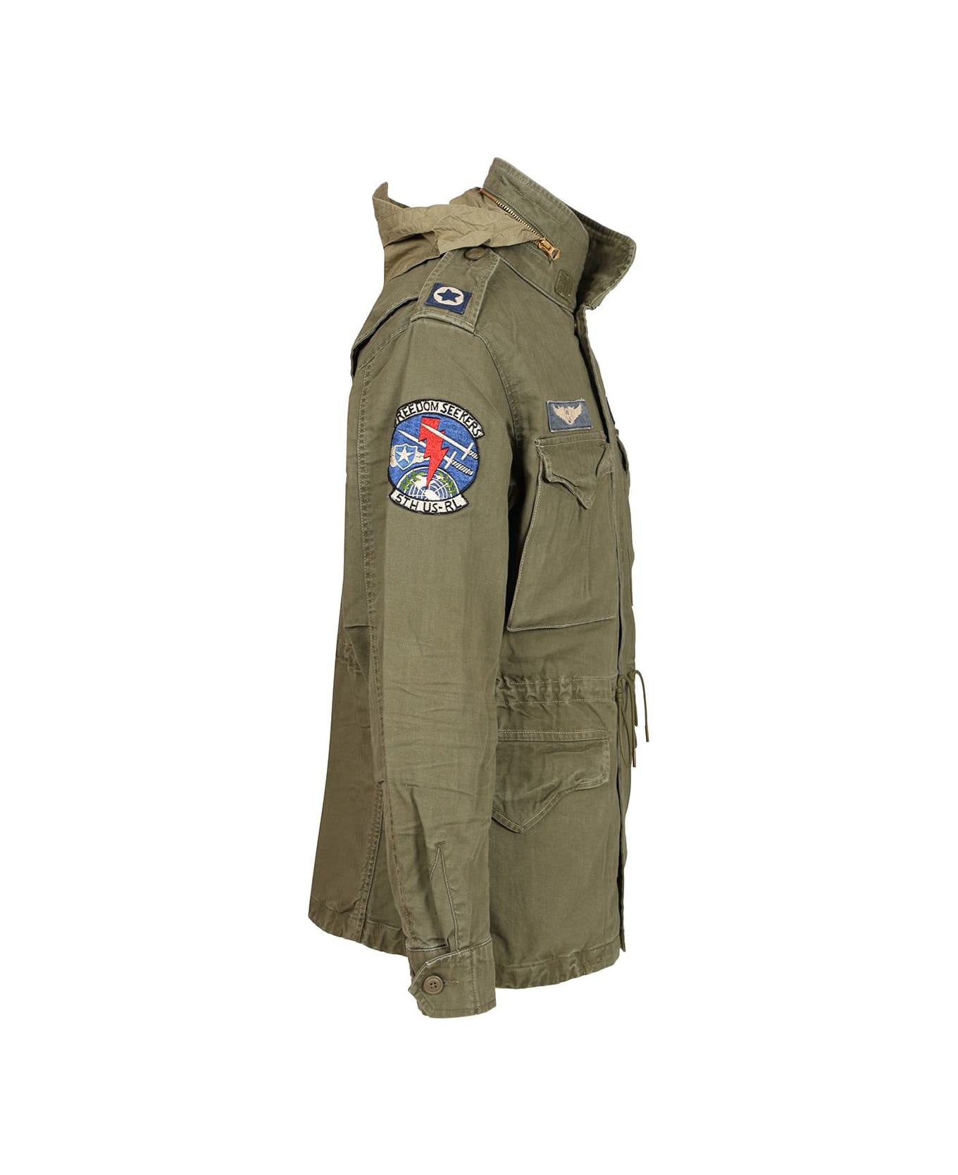 Ralph Lauren Cotton Jacket - OLIVE MOUNTAIN W/ PATCHES