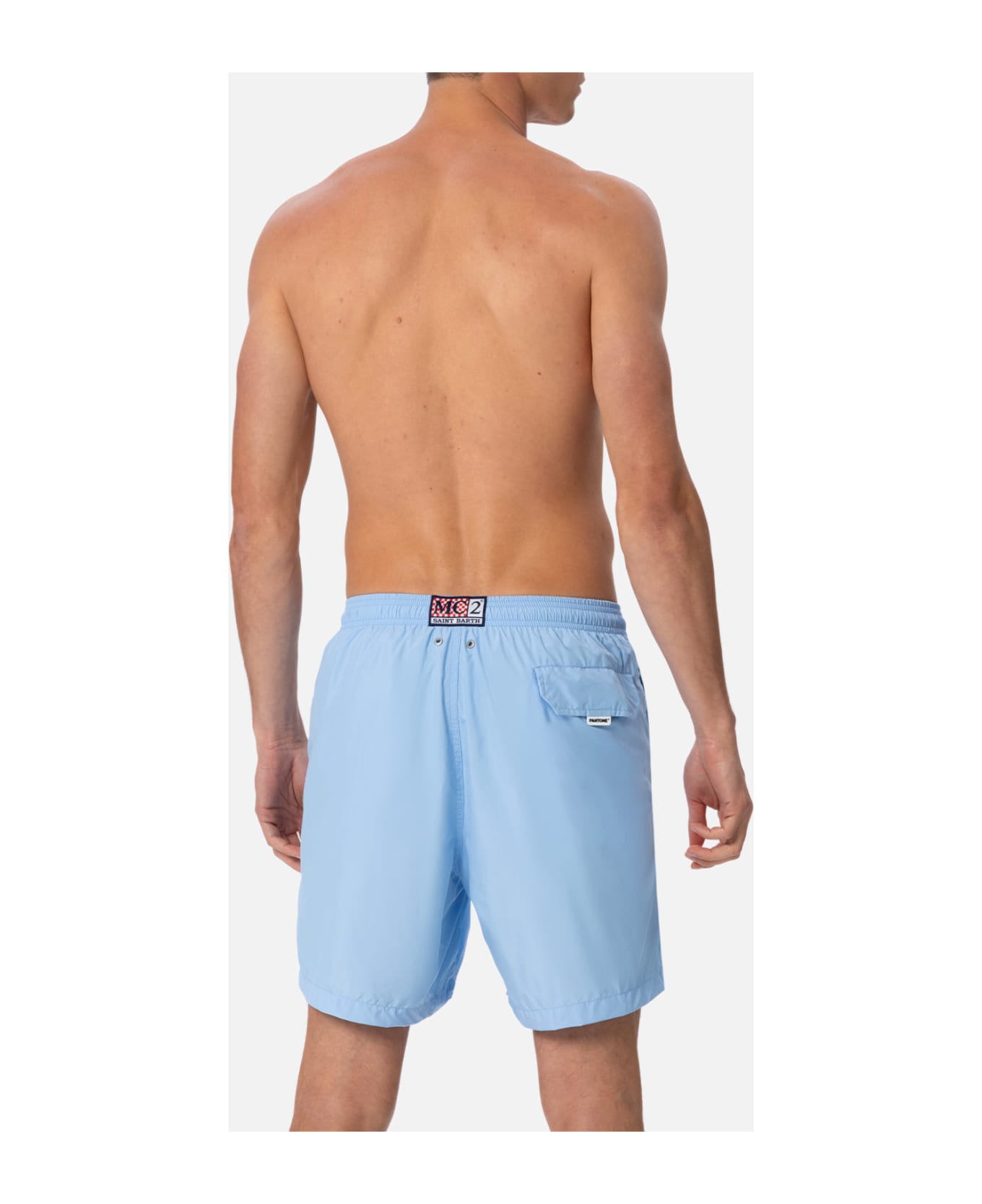 MC2 Saint Barth Man Lightweight Fabric Sky Blue Swim Shorts Lighting Pantone | Pantone® Special Edition - SKY